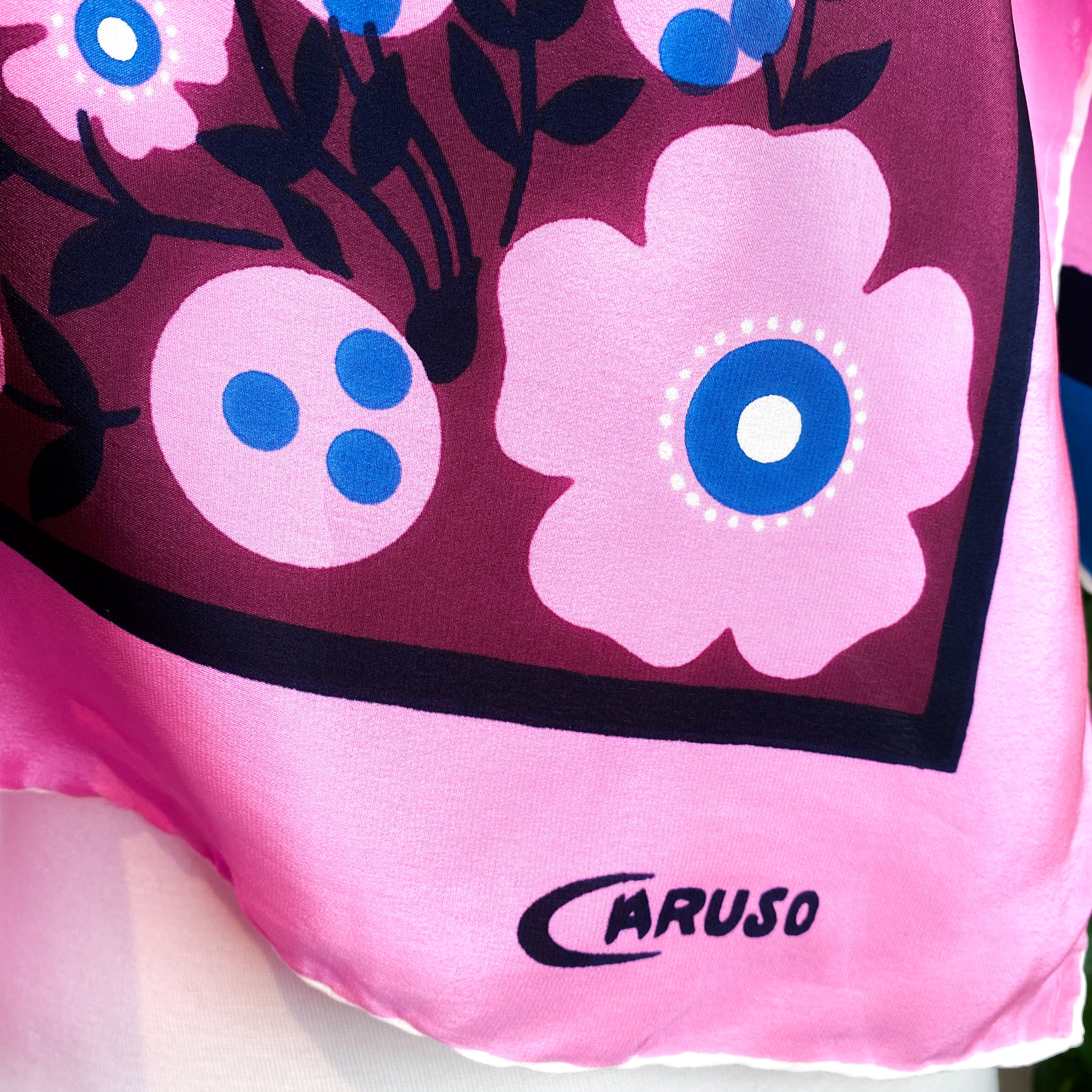 1970s Caruso Vintage Silk Scarf