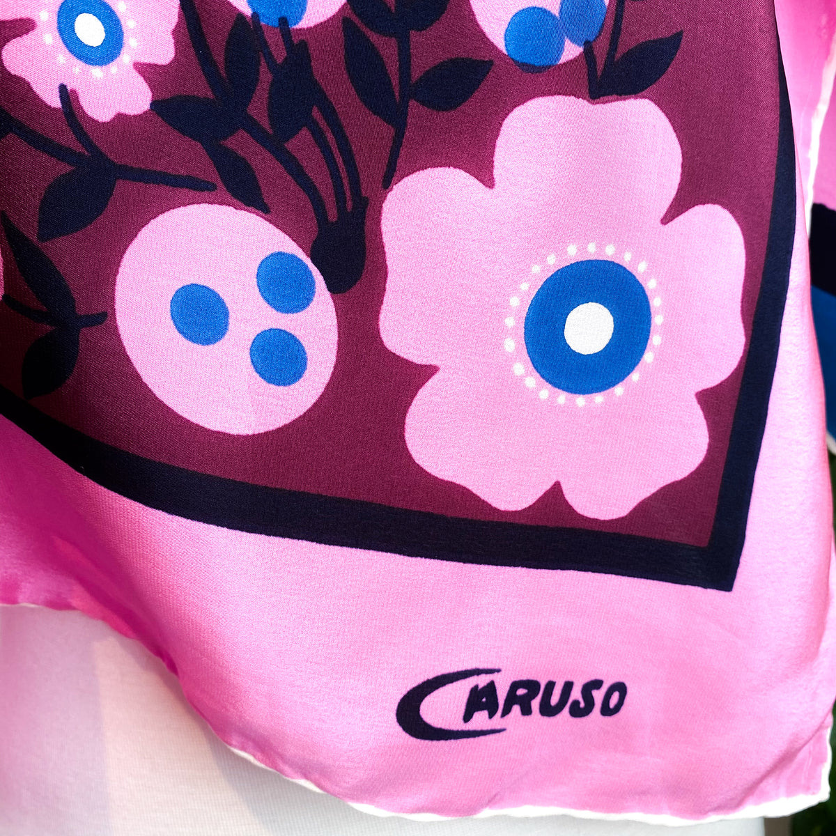 1970s Caruso Vintage Silk Scarf