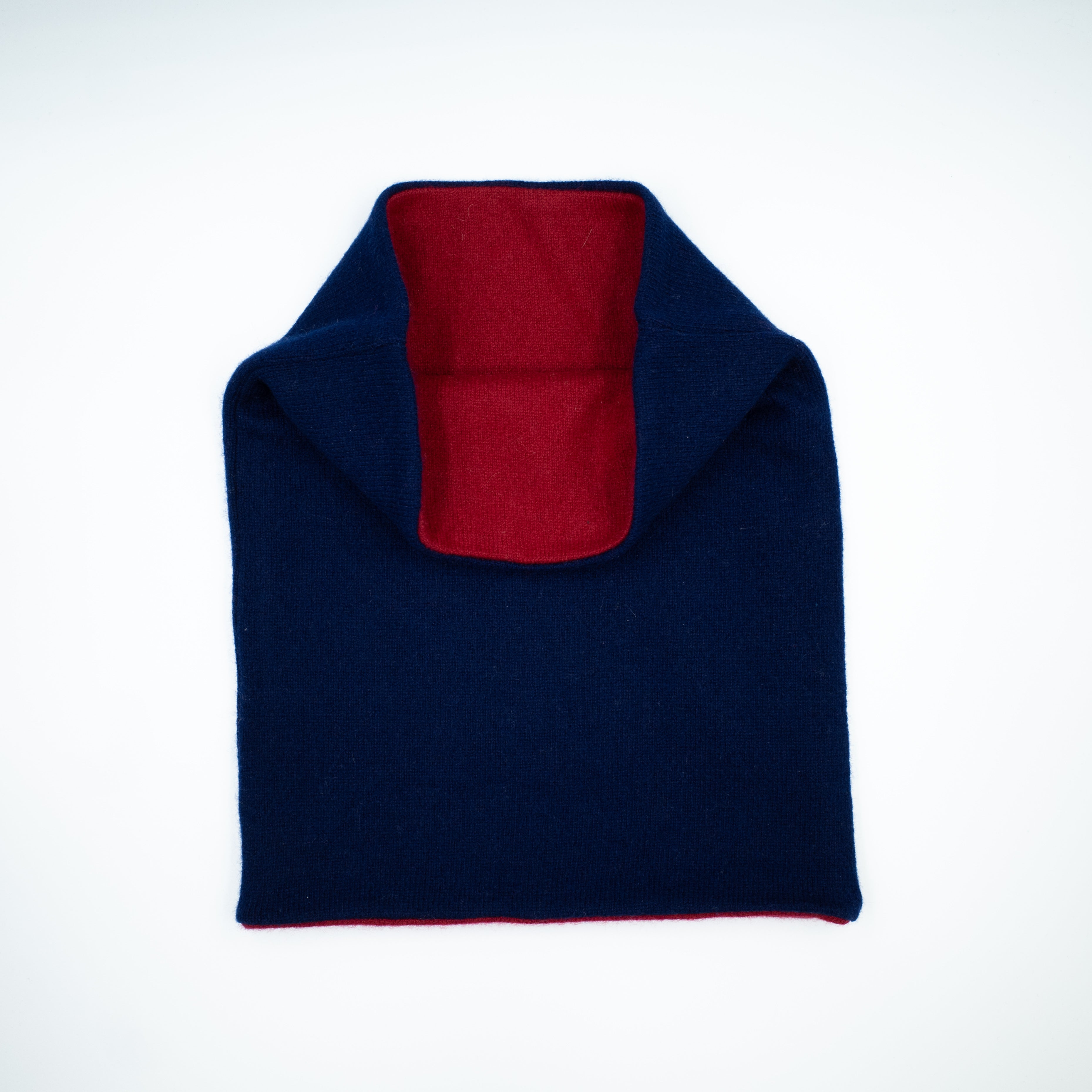 Men’s Navy and Post Box Red Double Layered Snood