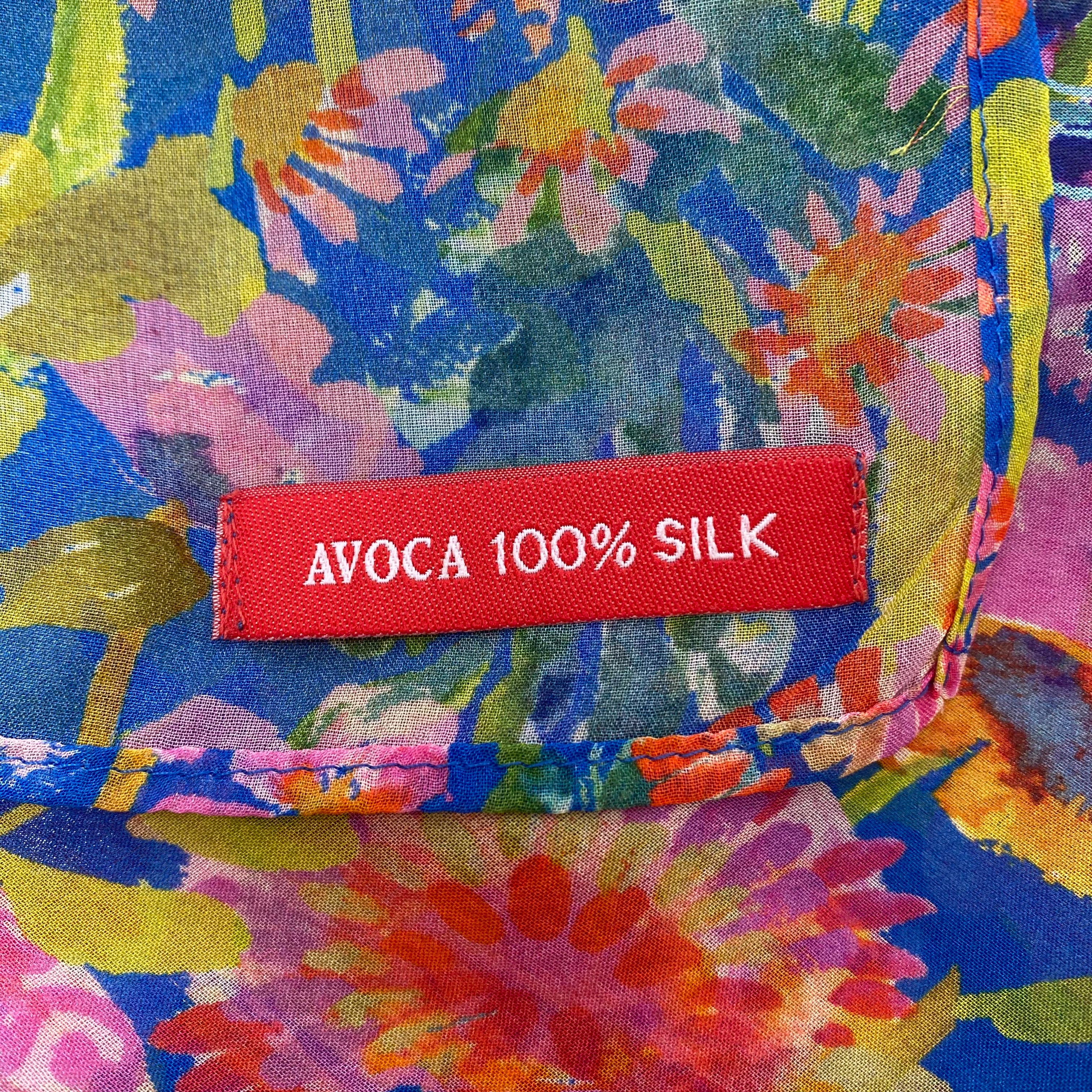 Colourful Floral Long Wrap Style Silk Scarf