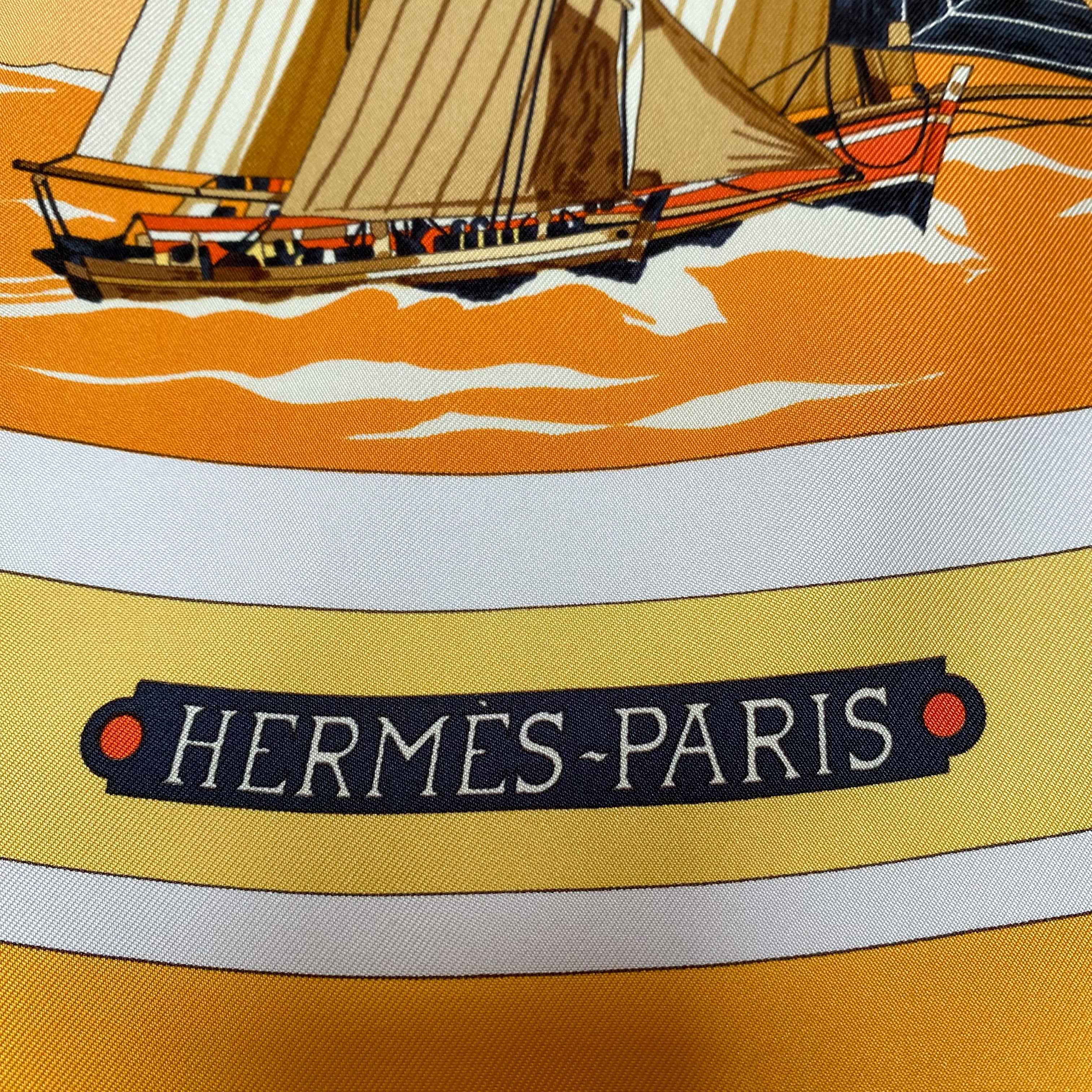 Unworn Boxed Hermès Belles Amures Silk Scarf