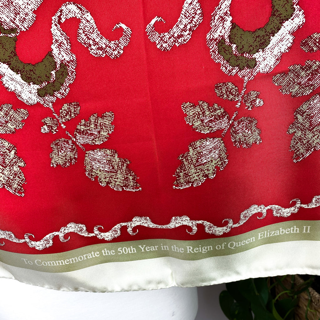 Large Laura Ashley Italian Silk Scarf