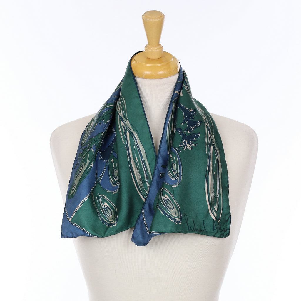 1870s Richard Allan Vintage Silk Scarf