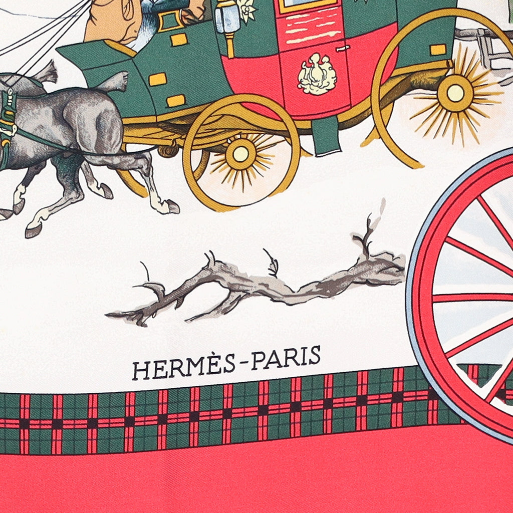 Hermès L’hiver en Poste Silk Scarf