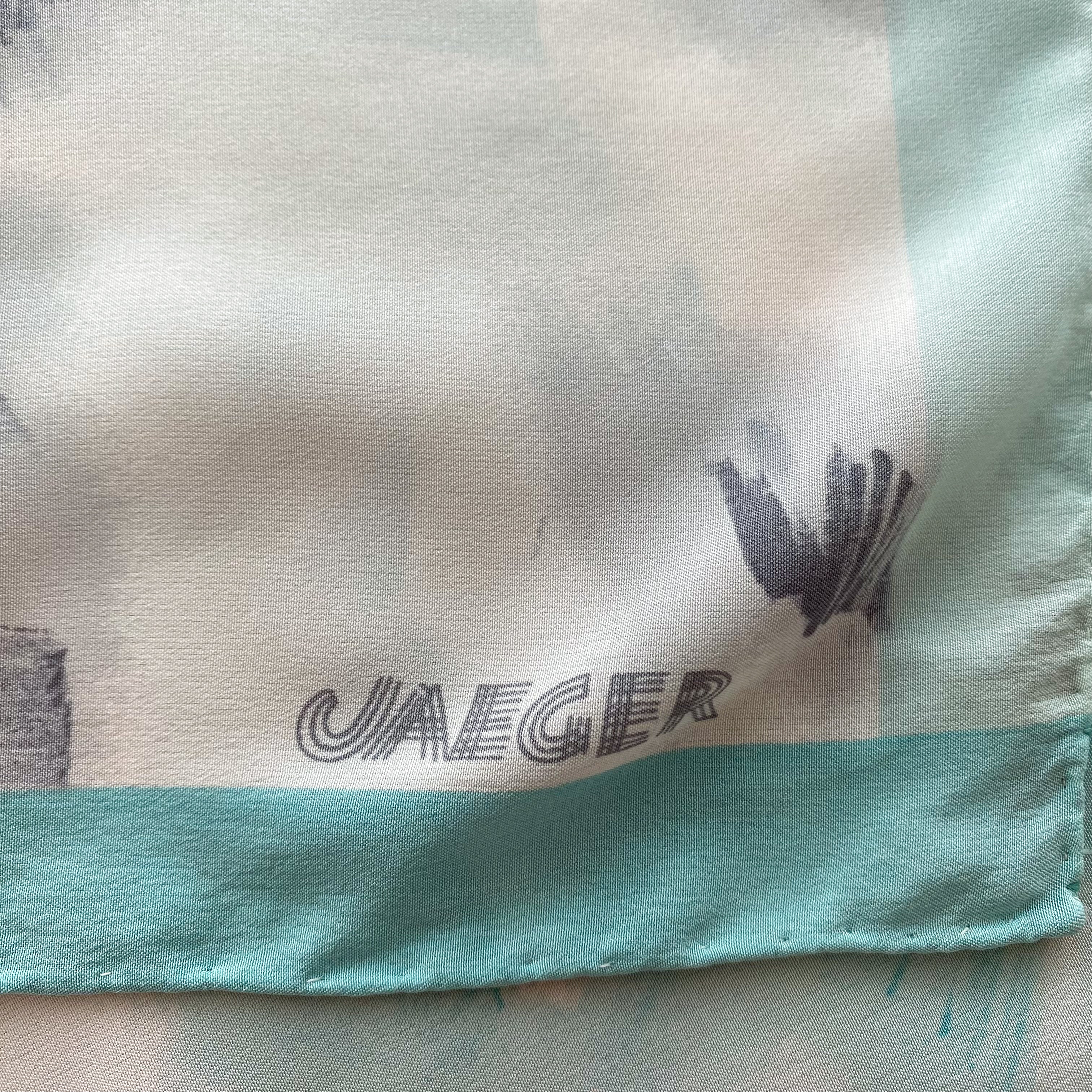 1980’s Jaeger Abstract Silk Scarf