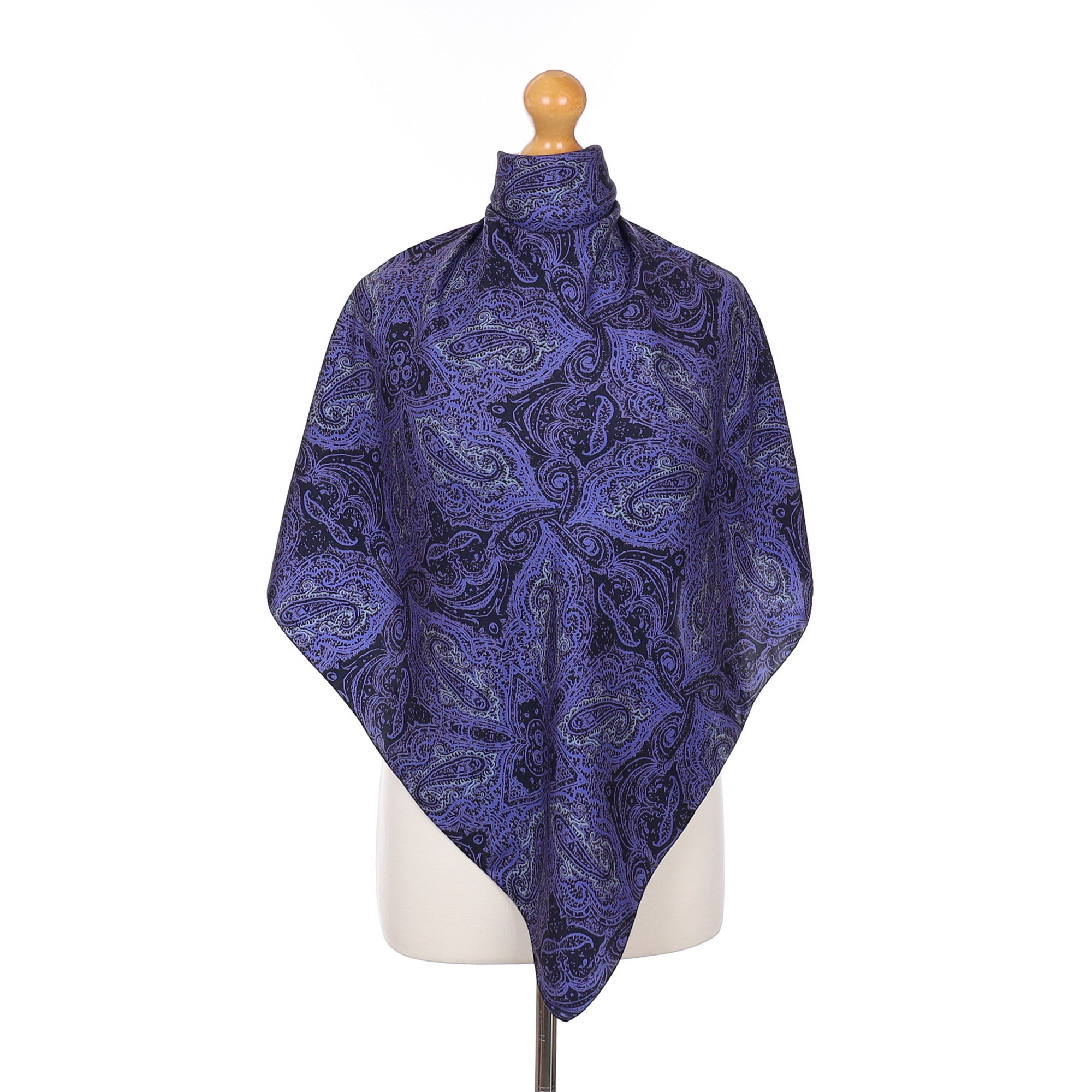 Purple Paisley Silk Scarf