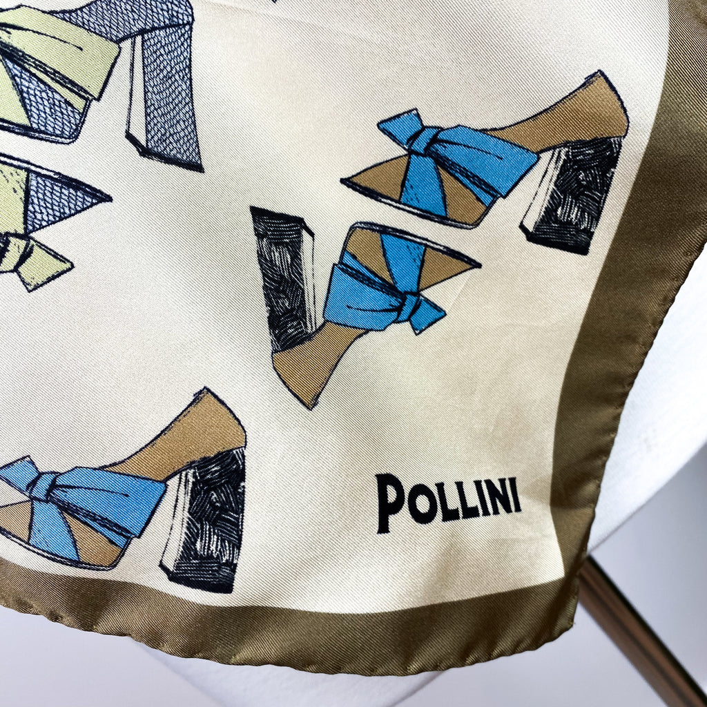 Immaculate Pollini Shoes Designer Silk Scarf