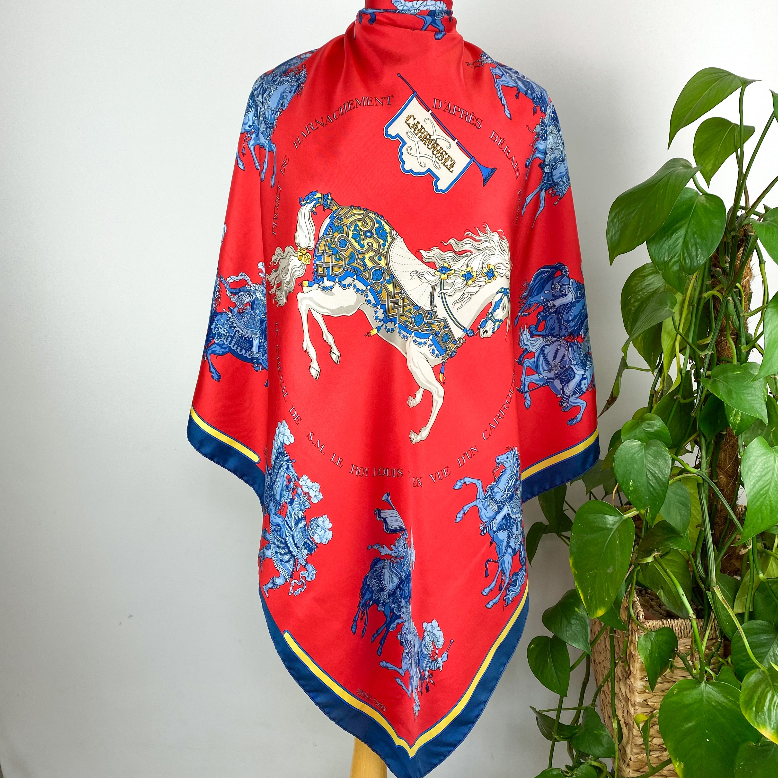Boxed Hermès Carrousel Silk Scarf