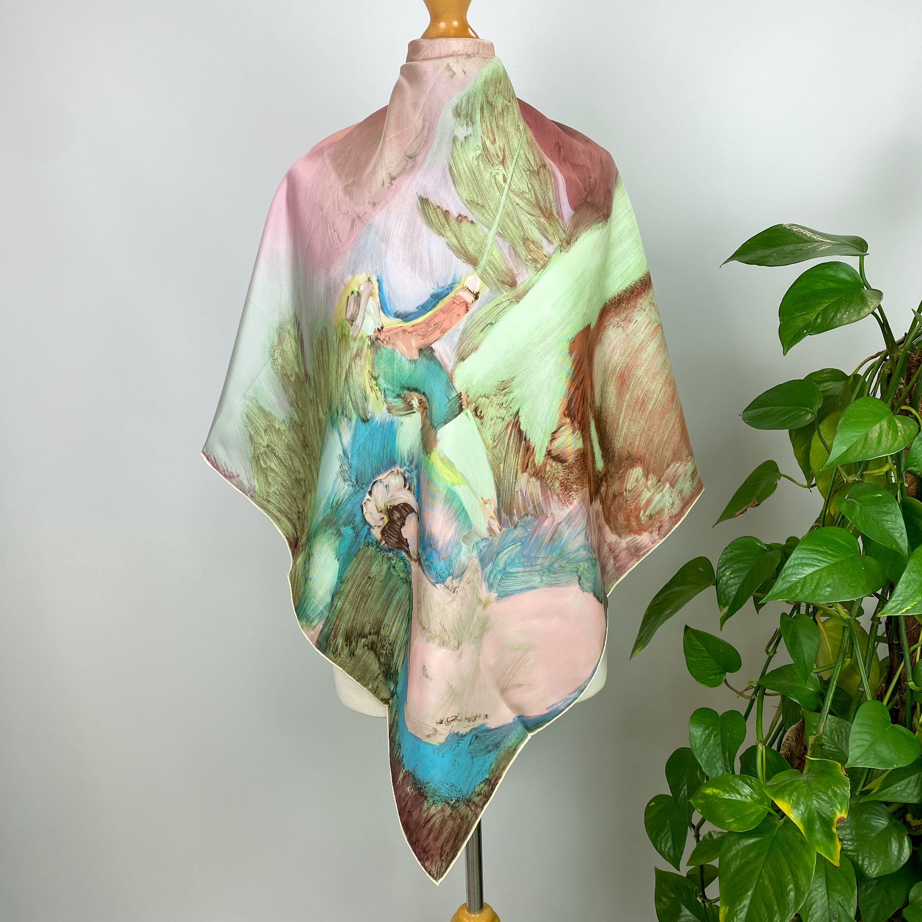 Unworn Maggy Rouff Vintage Silk Scarf