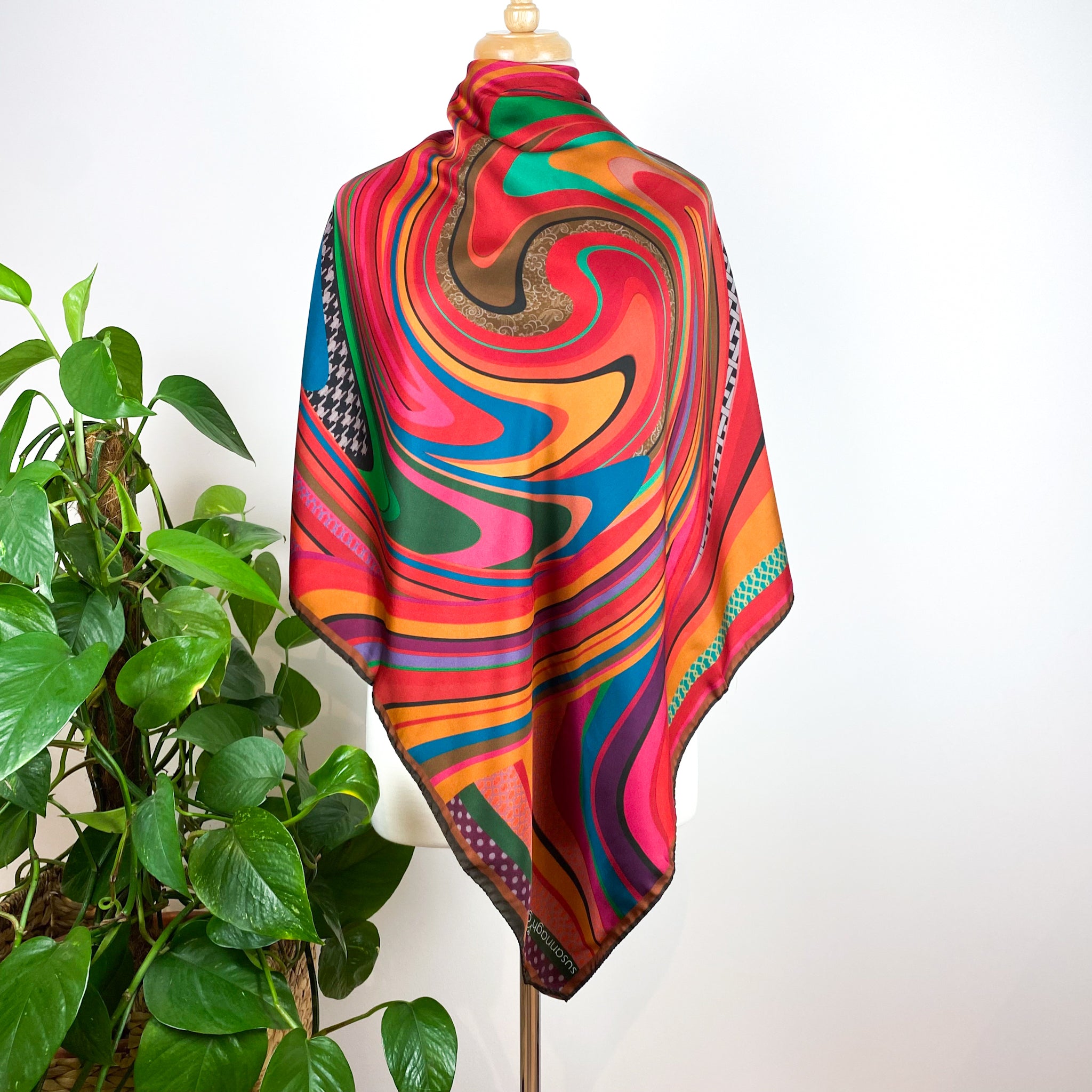 Boxed Susannagh Grogan Large Italian Silk Scarf