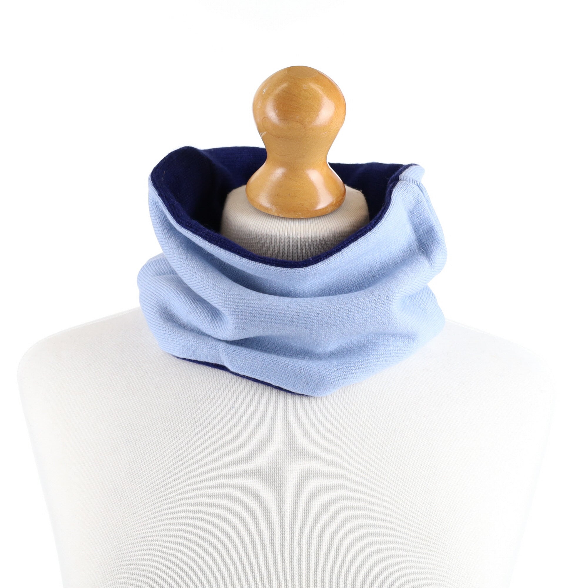 Navy and Baby Blue Neck Warmer