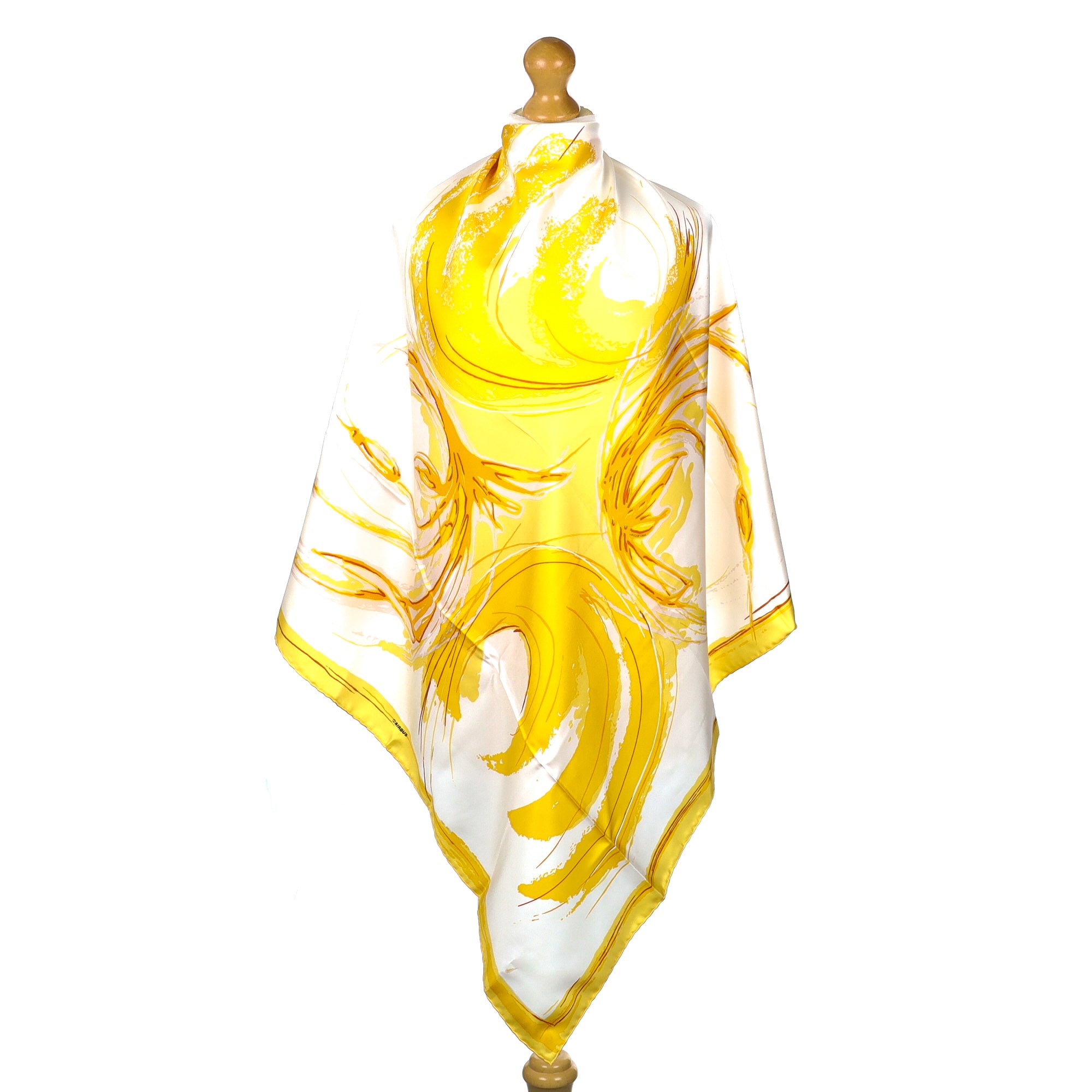 Brand New Airbus Yellow and White Silk Scarf