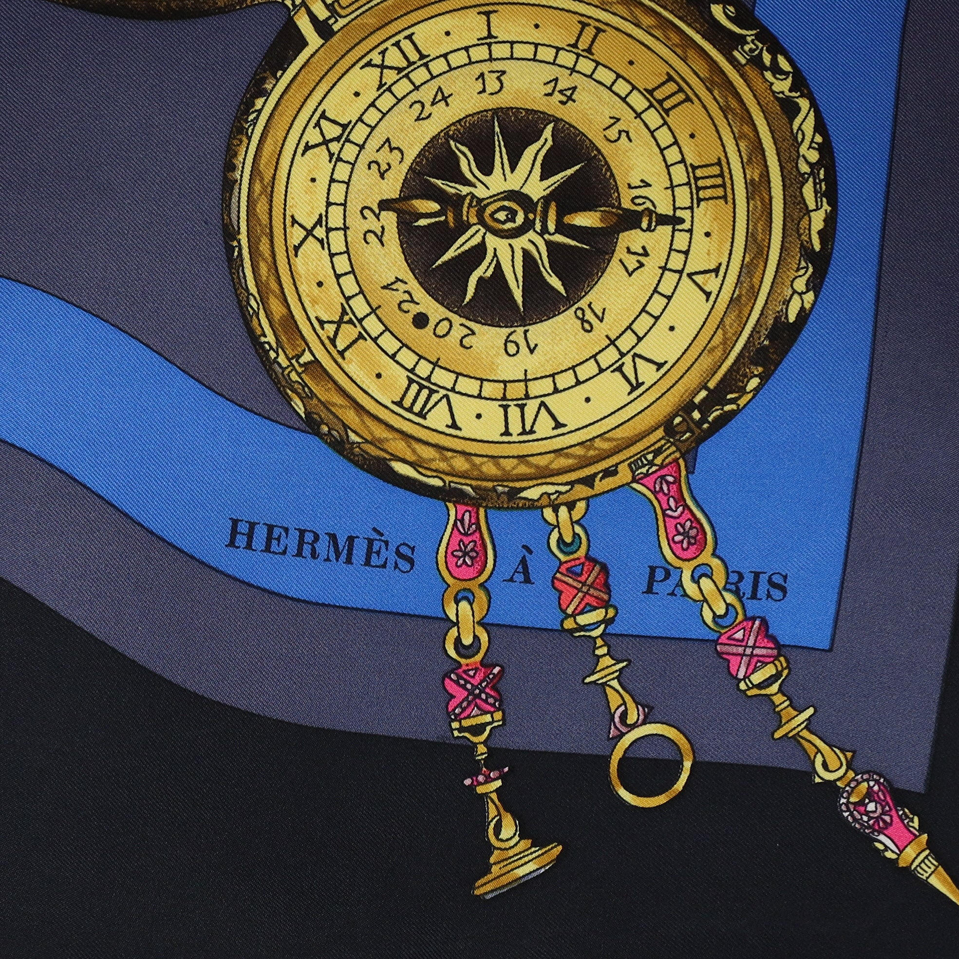 Hermès La Ronde des Heures Silk Scarf