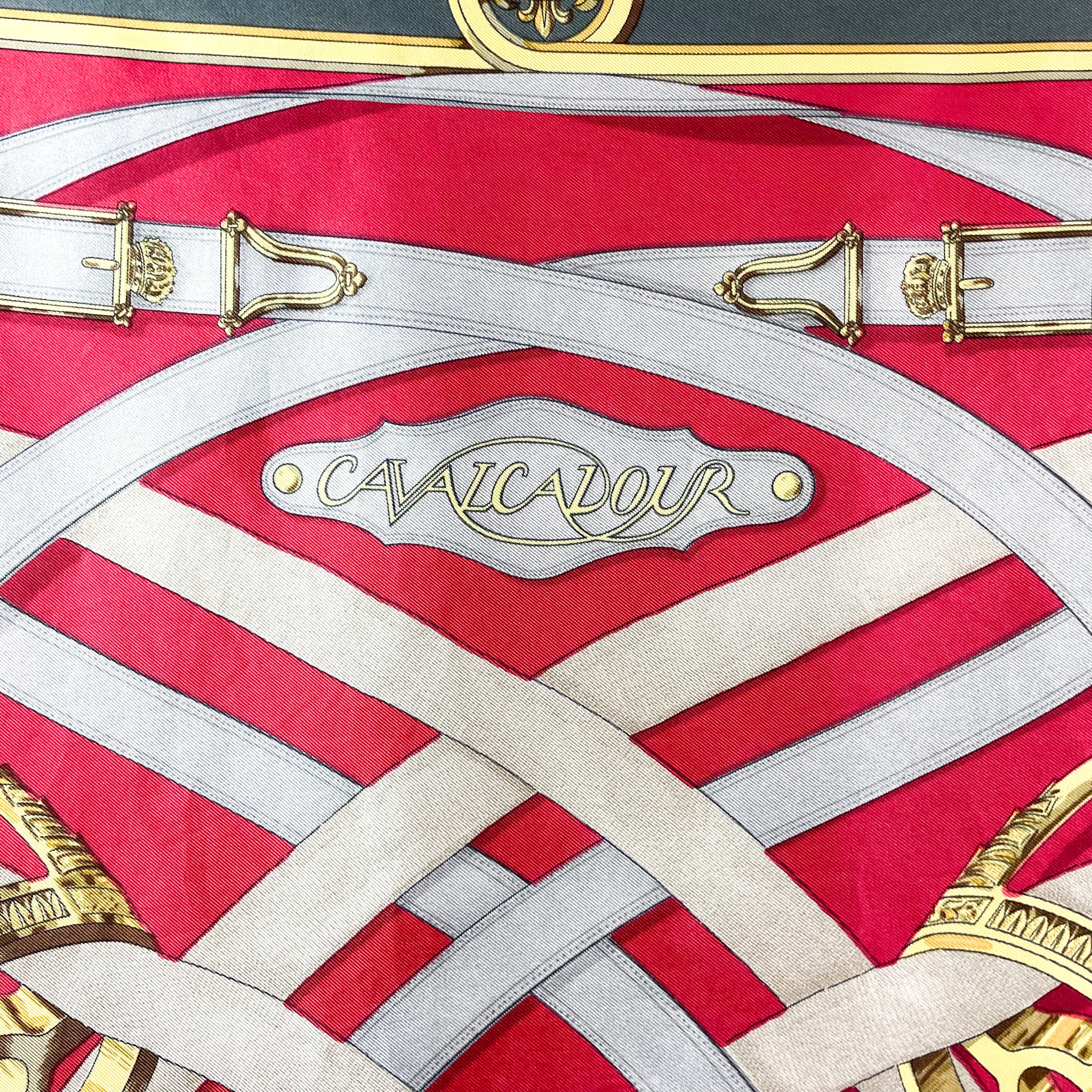 Boxed Hermes Cavalcadour Vintage Silk Scarf