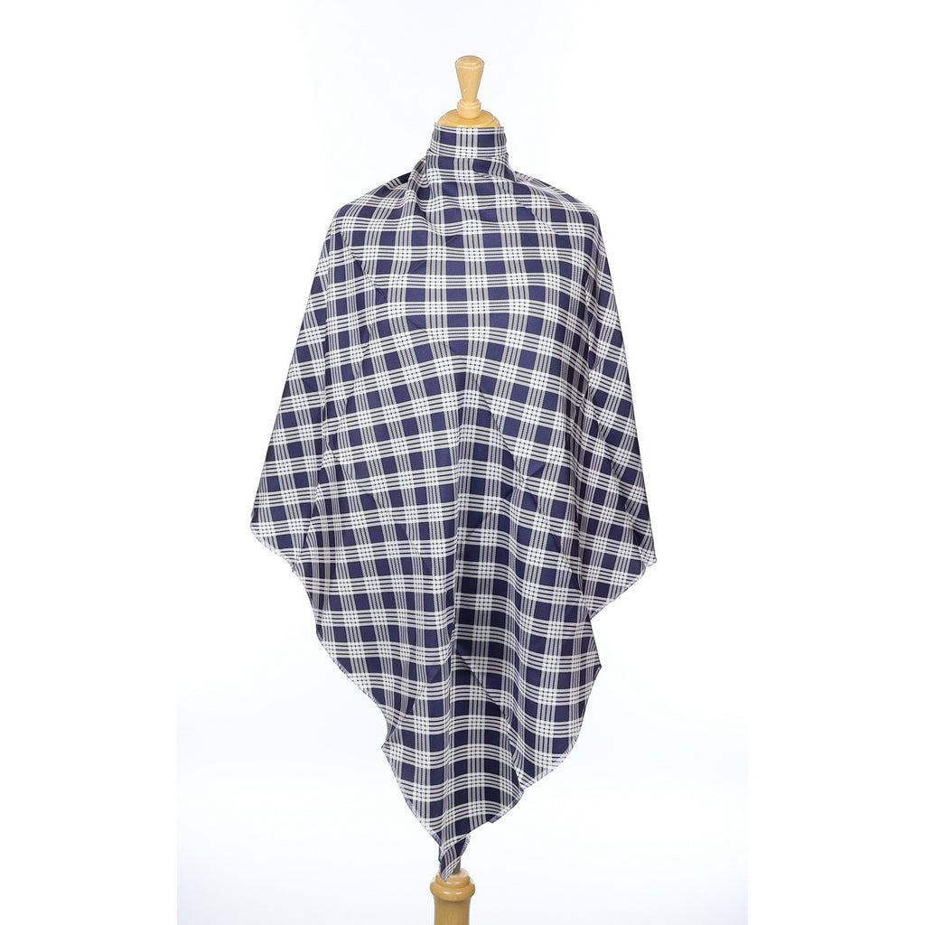 Brand New Agnona Navy Check Silk Scarf