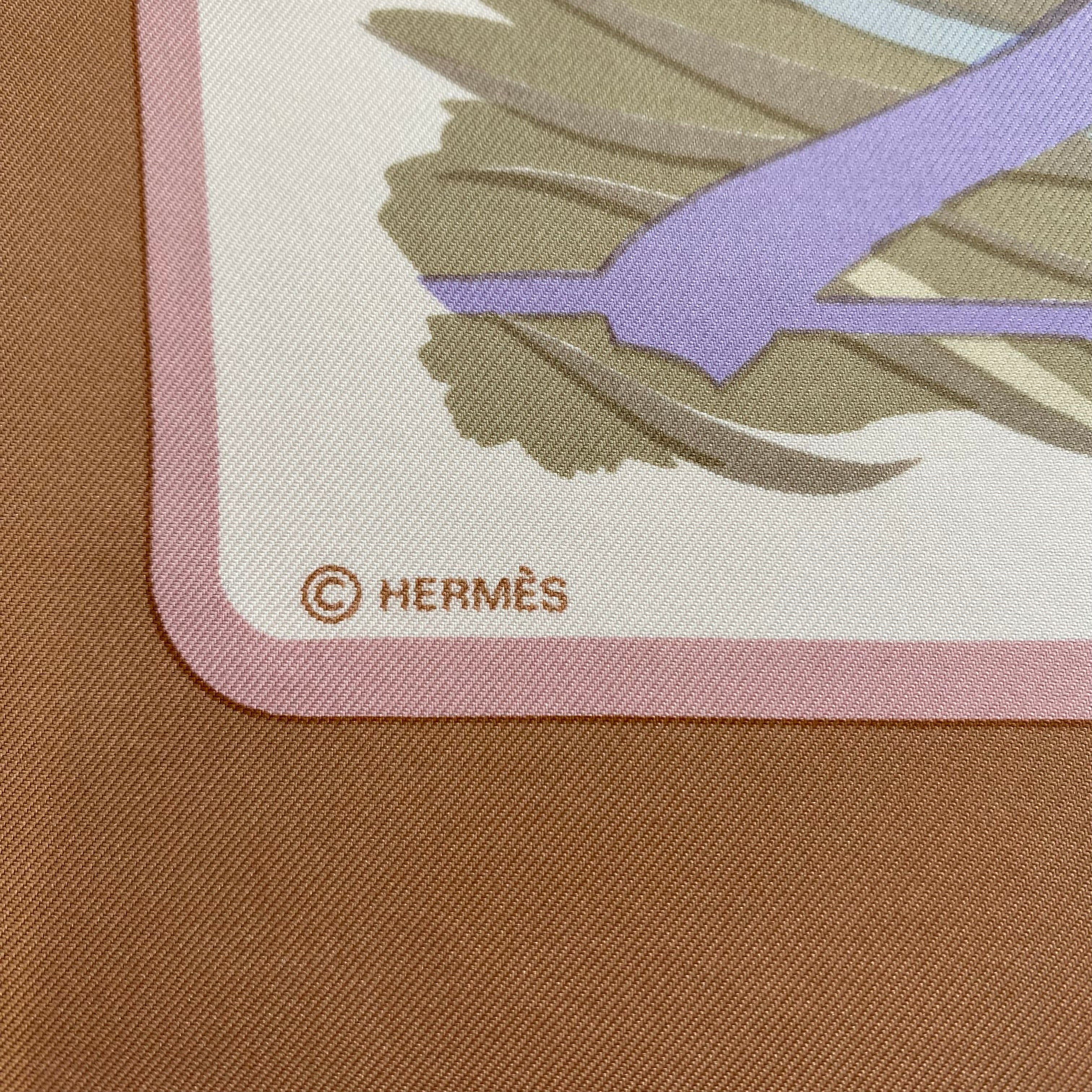 Immaculate Hermès Cols Verts Silk Scarf