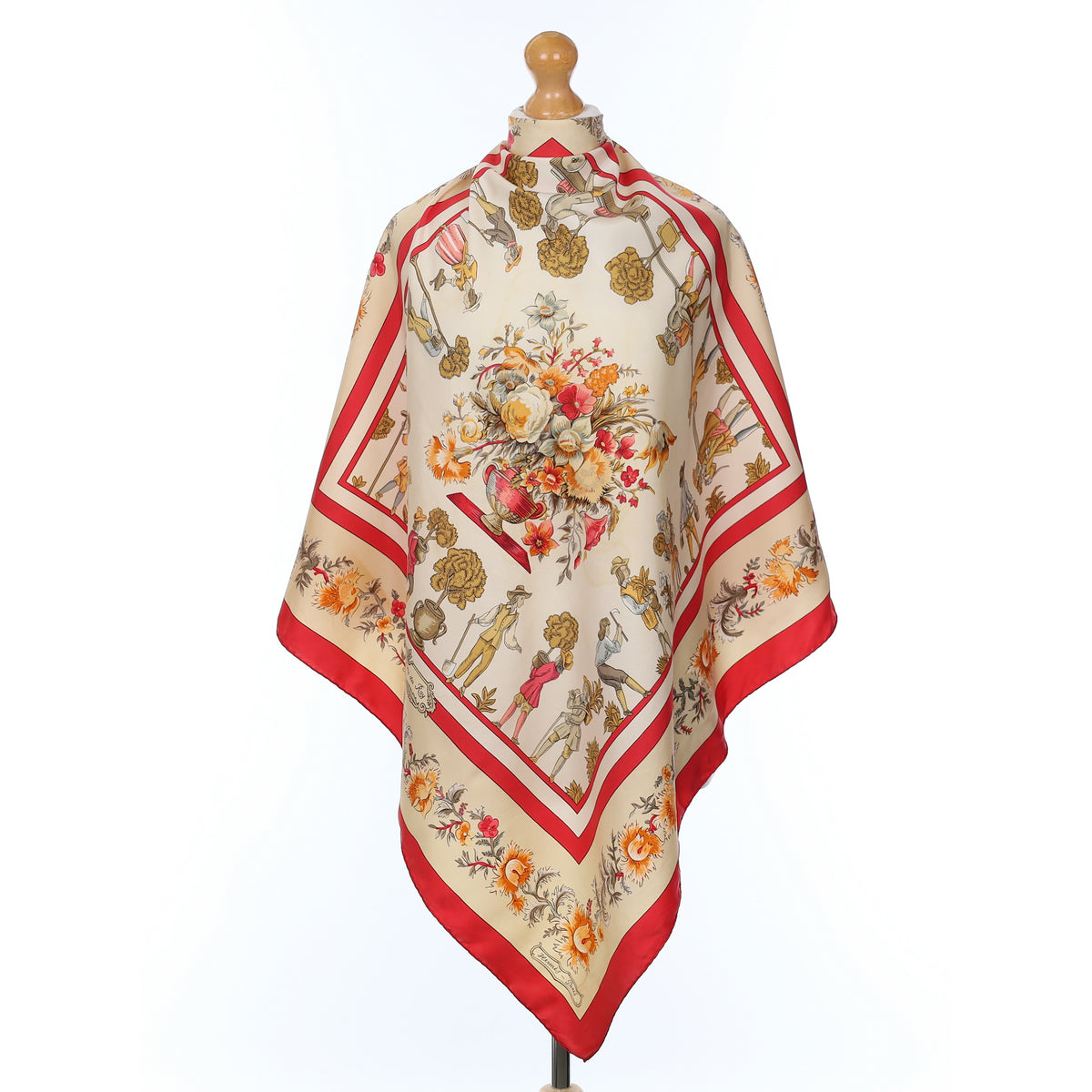 Hermès Les Jardiniers Du Roy Silk Scarf