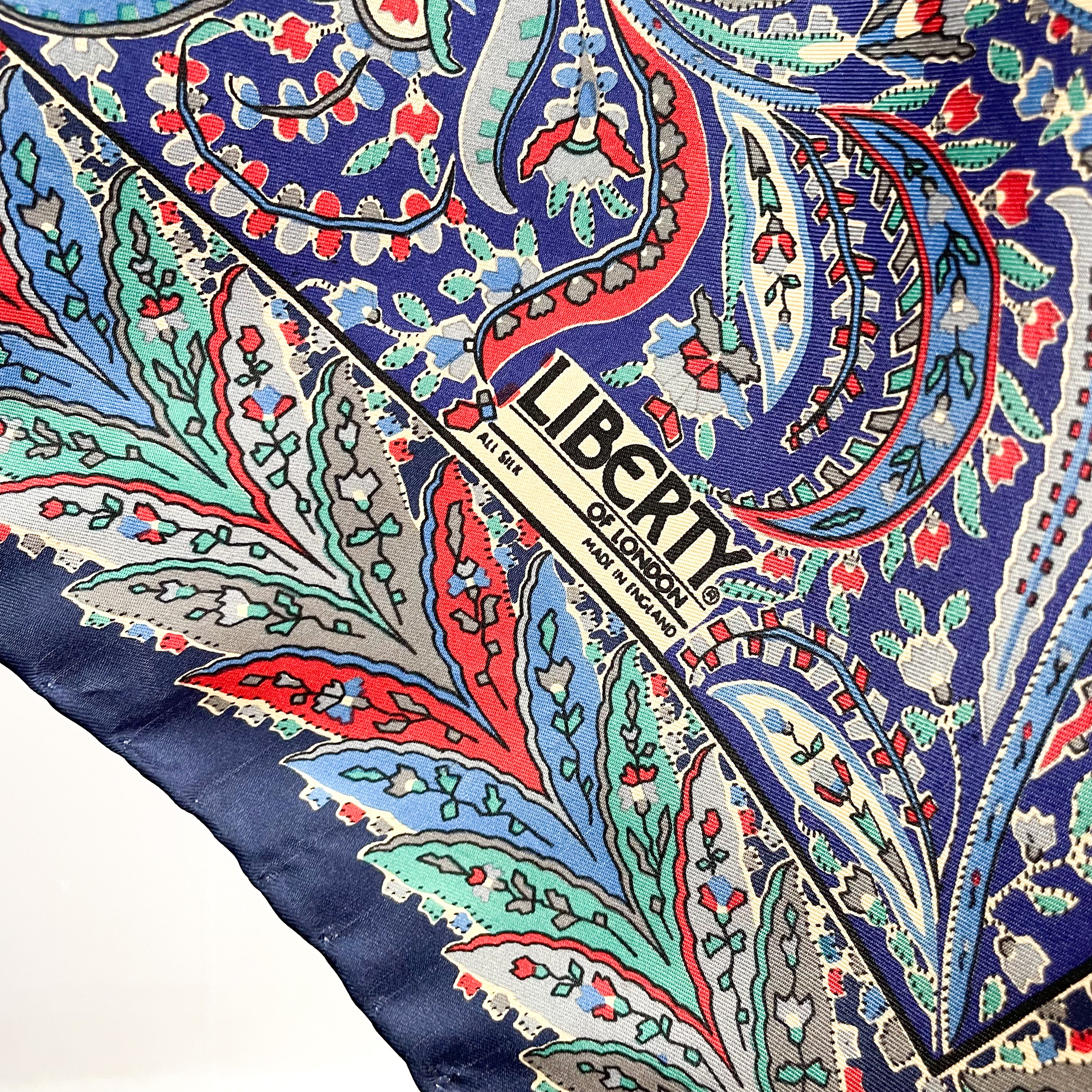 Liberty of London Paisley Large Vintage Silk Scarf