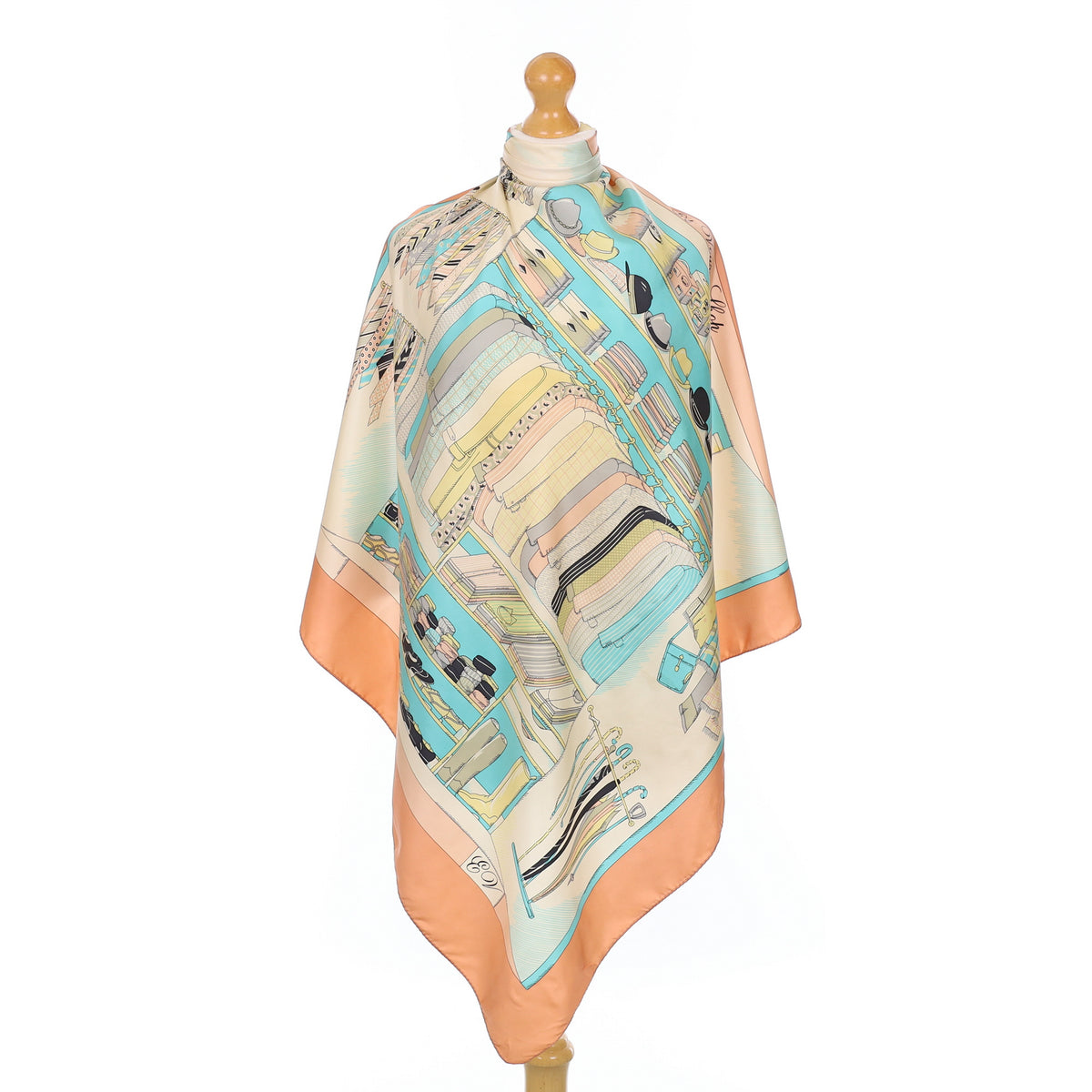 1980’s Dressing Room Design Vintage Silk Scarf