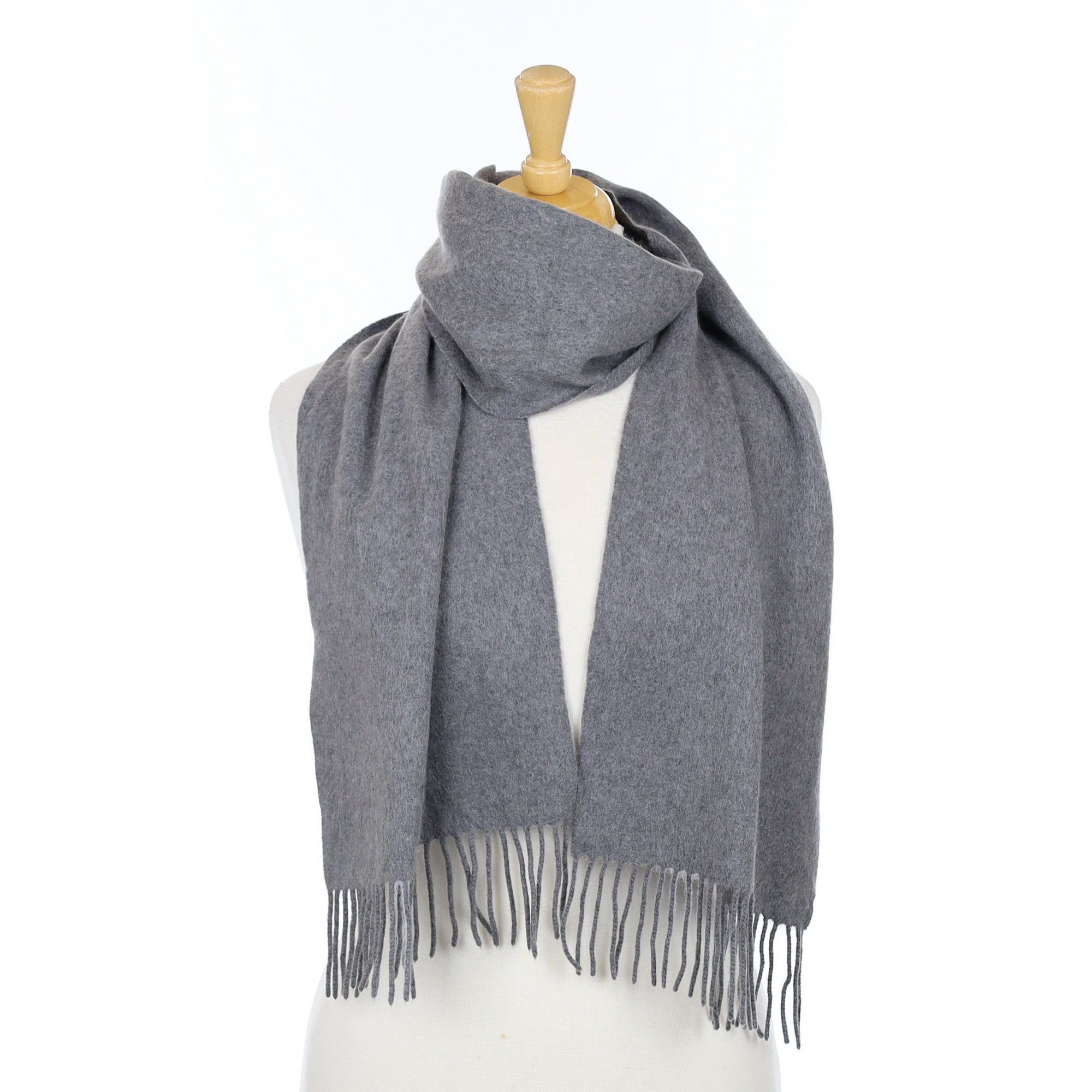 Ash Grey Cashmere Woven Scarf