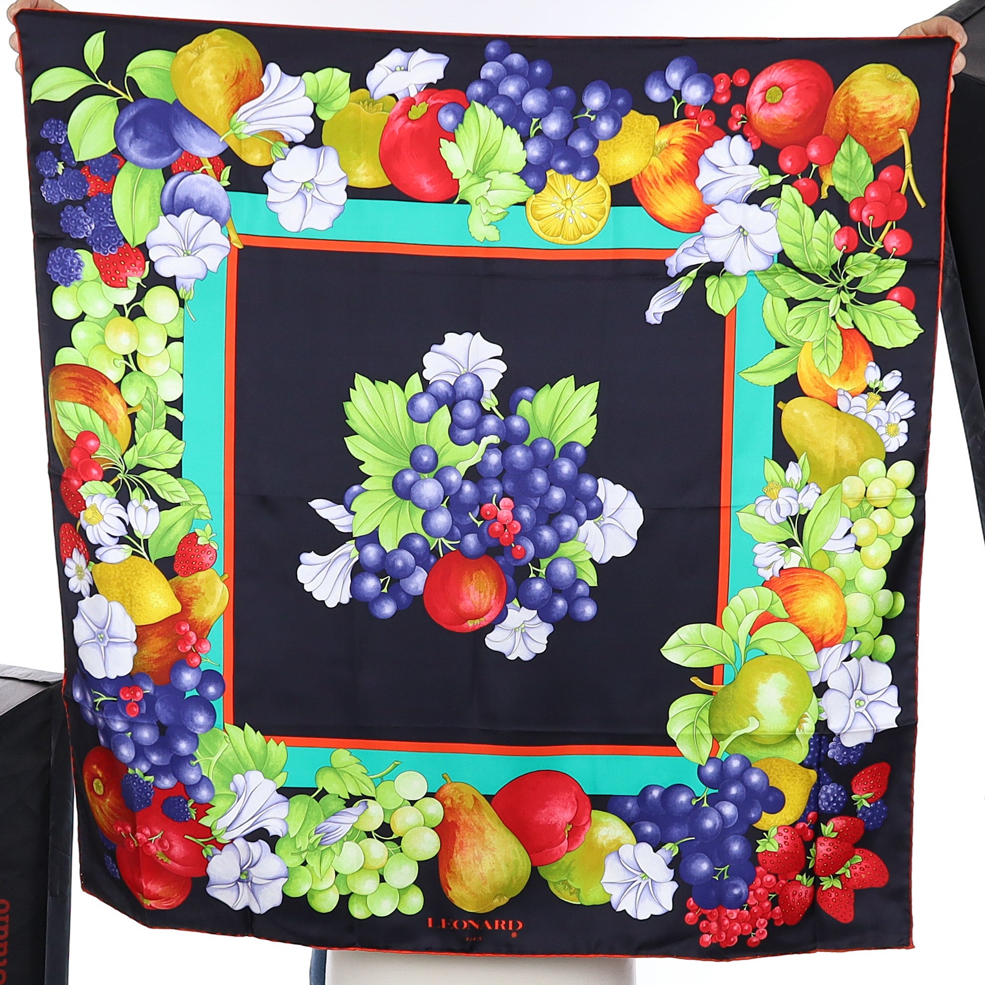 Pristine Leonard Paris Designer Silk Scarf