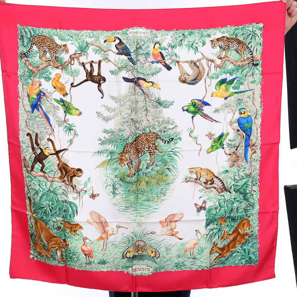 Pristine Boxed Hermès Equateur Silk Scarf Quite Rare