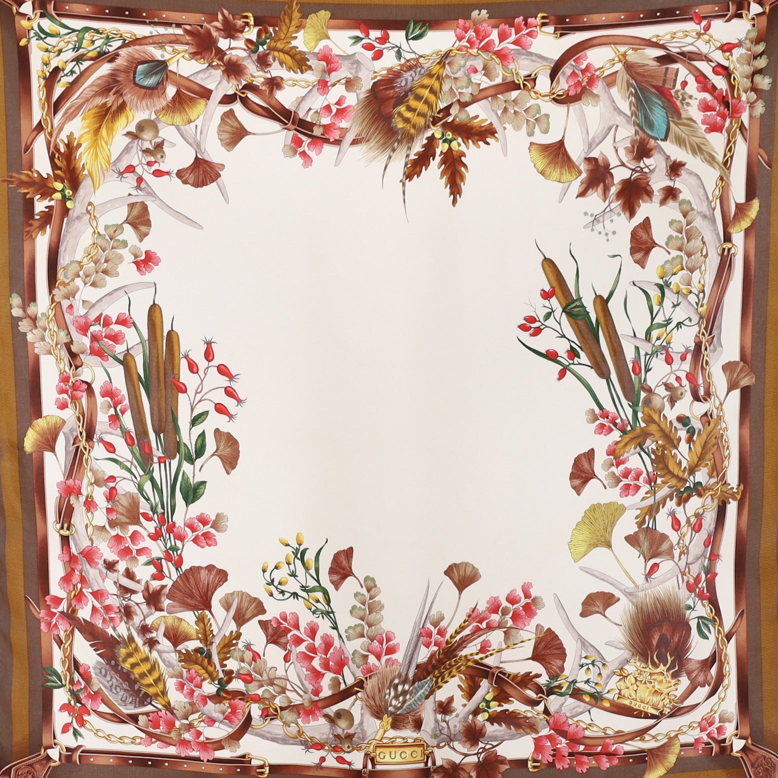 Gucci Woodland Flora Silk Scarf