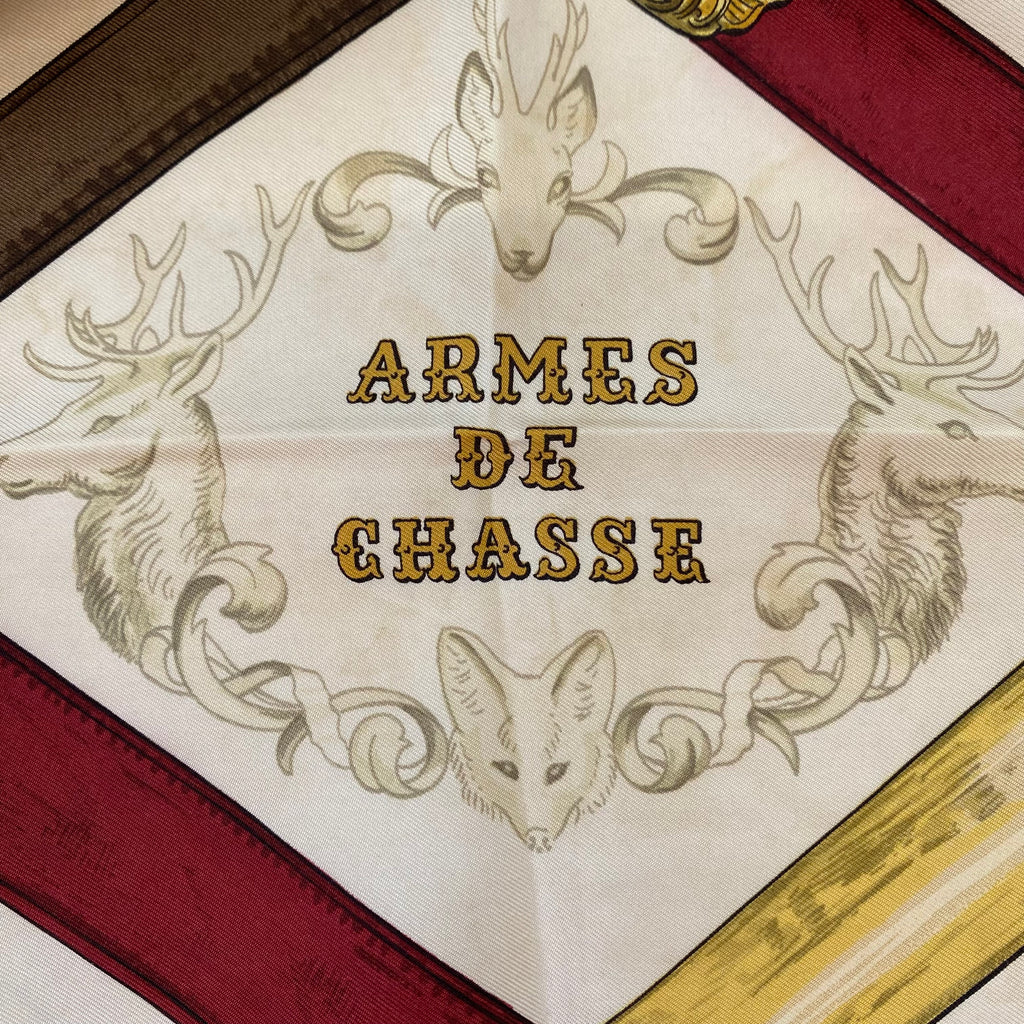 Hermès Armes de Chasse Silk Scarf