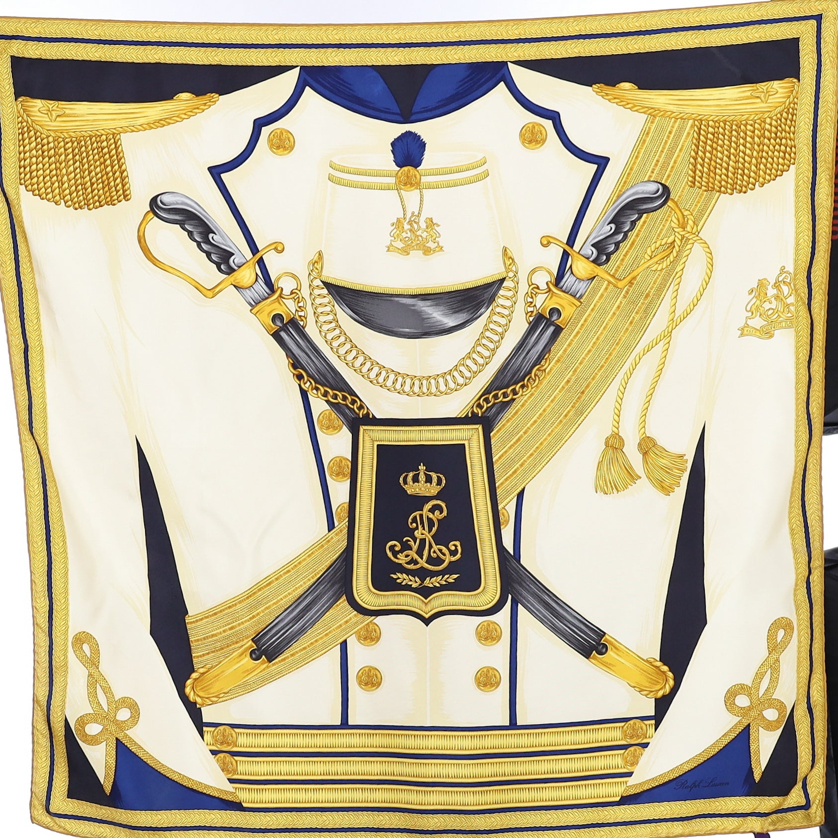 Ralph Lauren Military Designer Silk Scarf