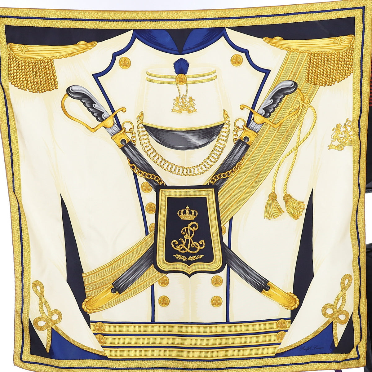 Ralph Lauren Military Designer Silk Scarf
