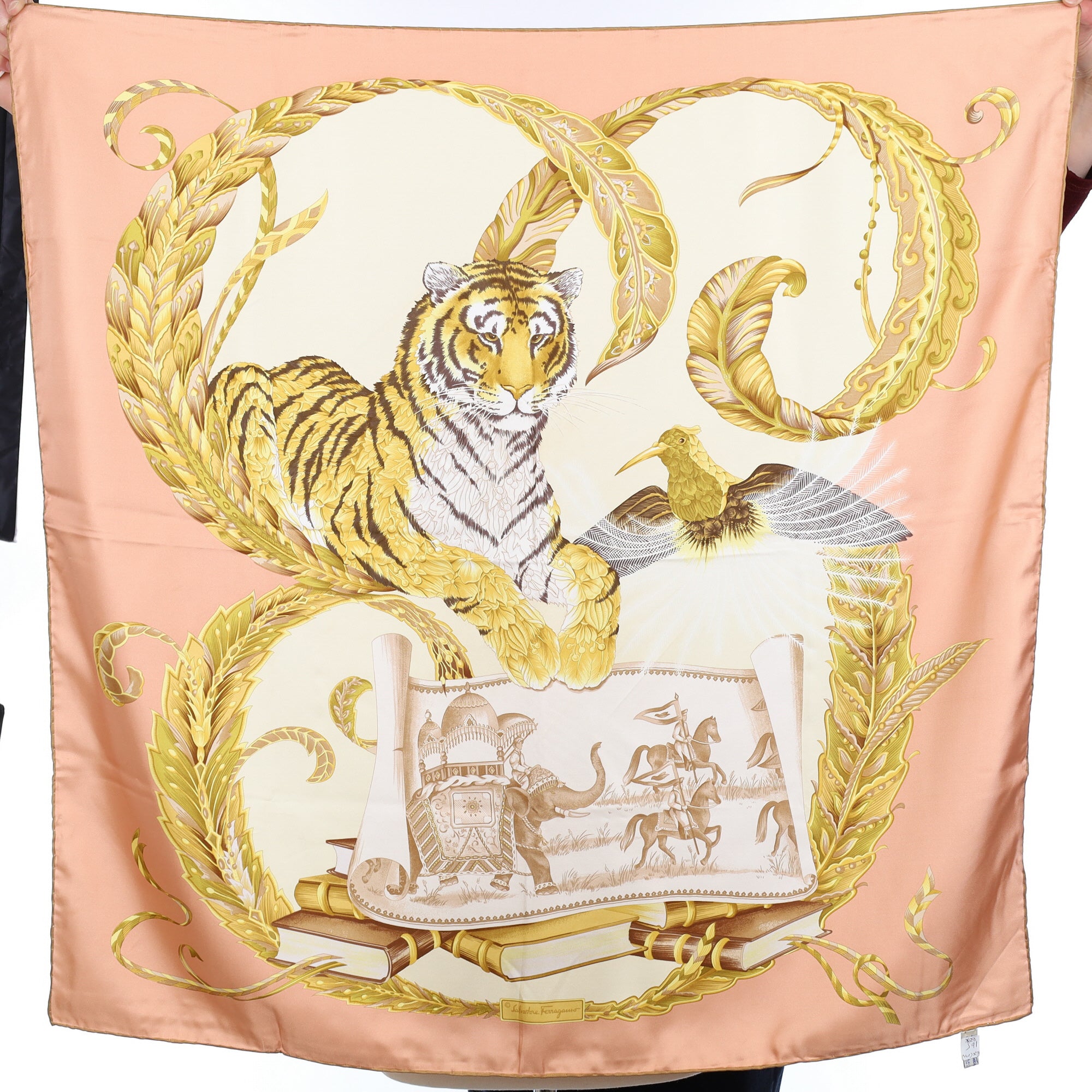 Brand New Boxed Salvatore Ferragamo Silk Scarf