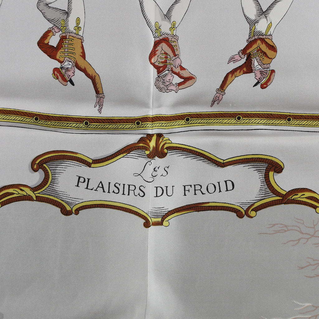 Brand New Boxed Hermès Les Plaisirs Du Froid Silk Scarf