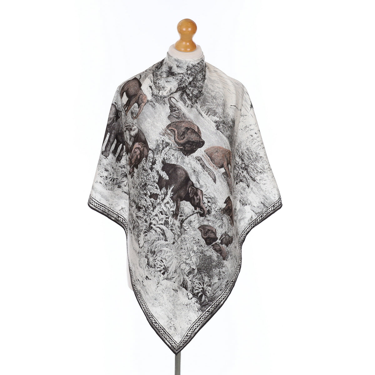 Jim Thompson Designer Elephant Silk Scarf