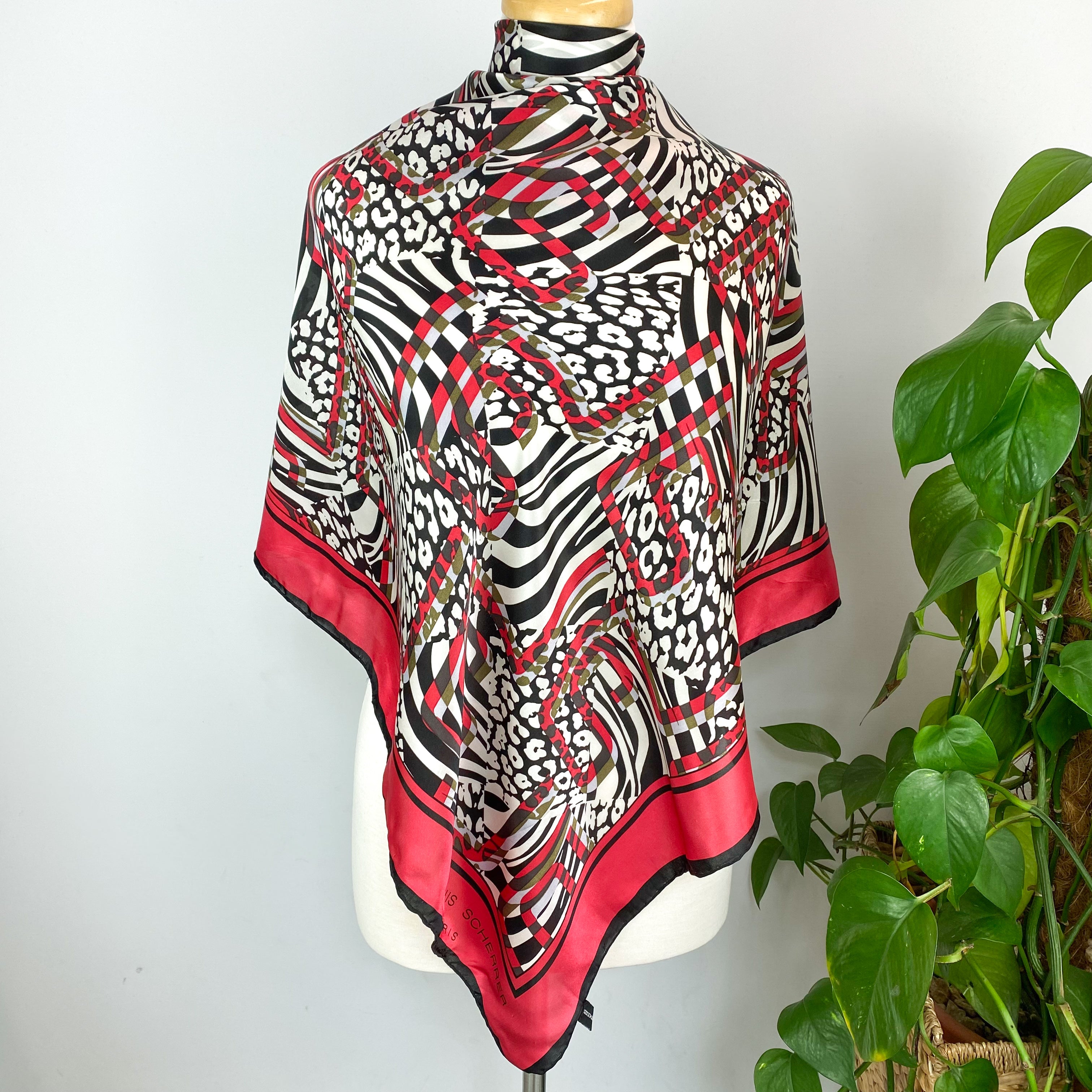 Jean-Louis Scherrer Abstract Silk Scarf