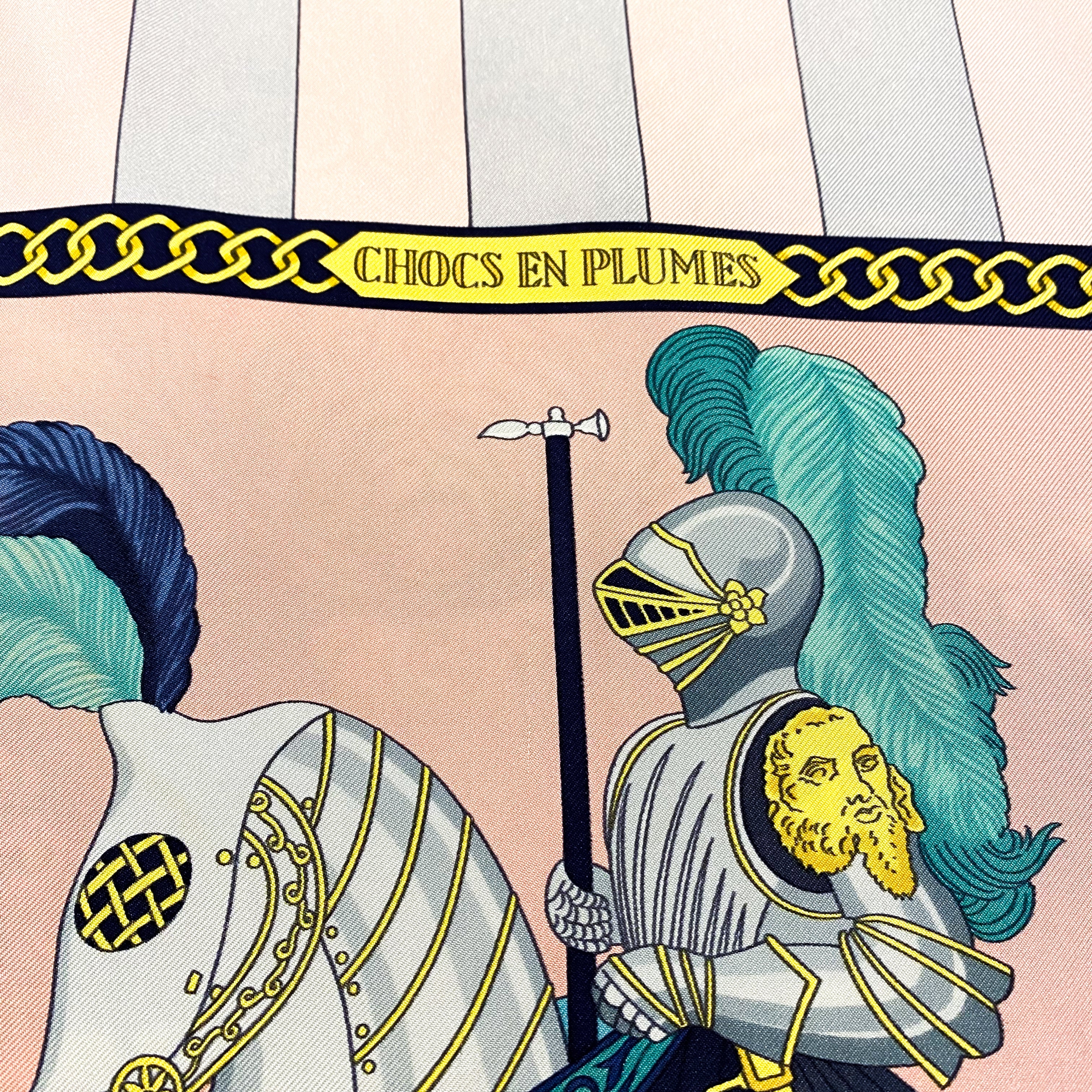 Boxed Hermes Chocs en Plumes Vintage Silk Scarf