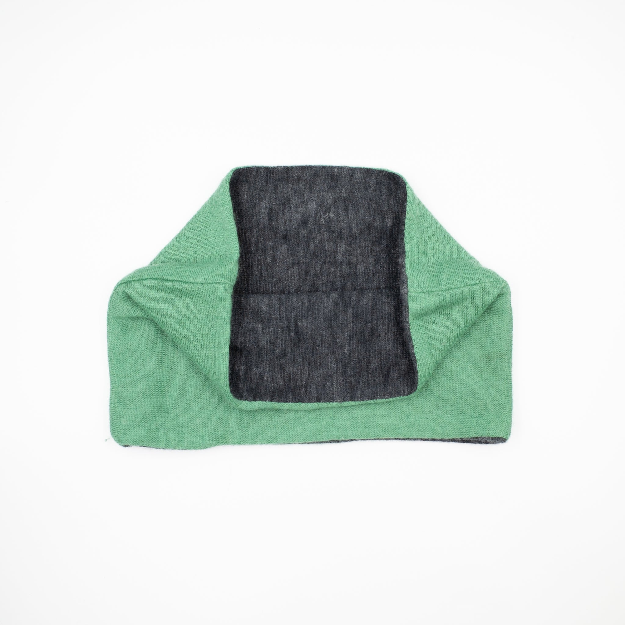 Pear Green and Charcoal Fine Knit Neck Warmer