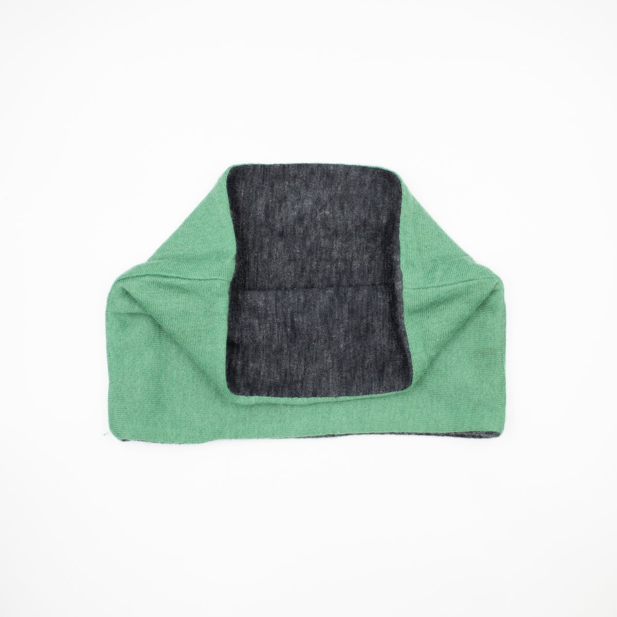 Pear Green and Charcoal Fine Knit Neck Warmer
