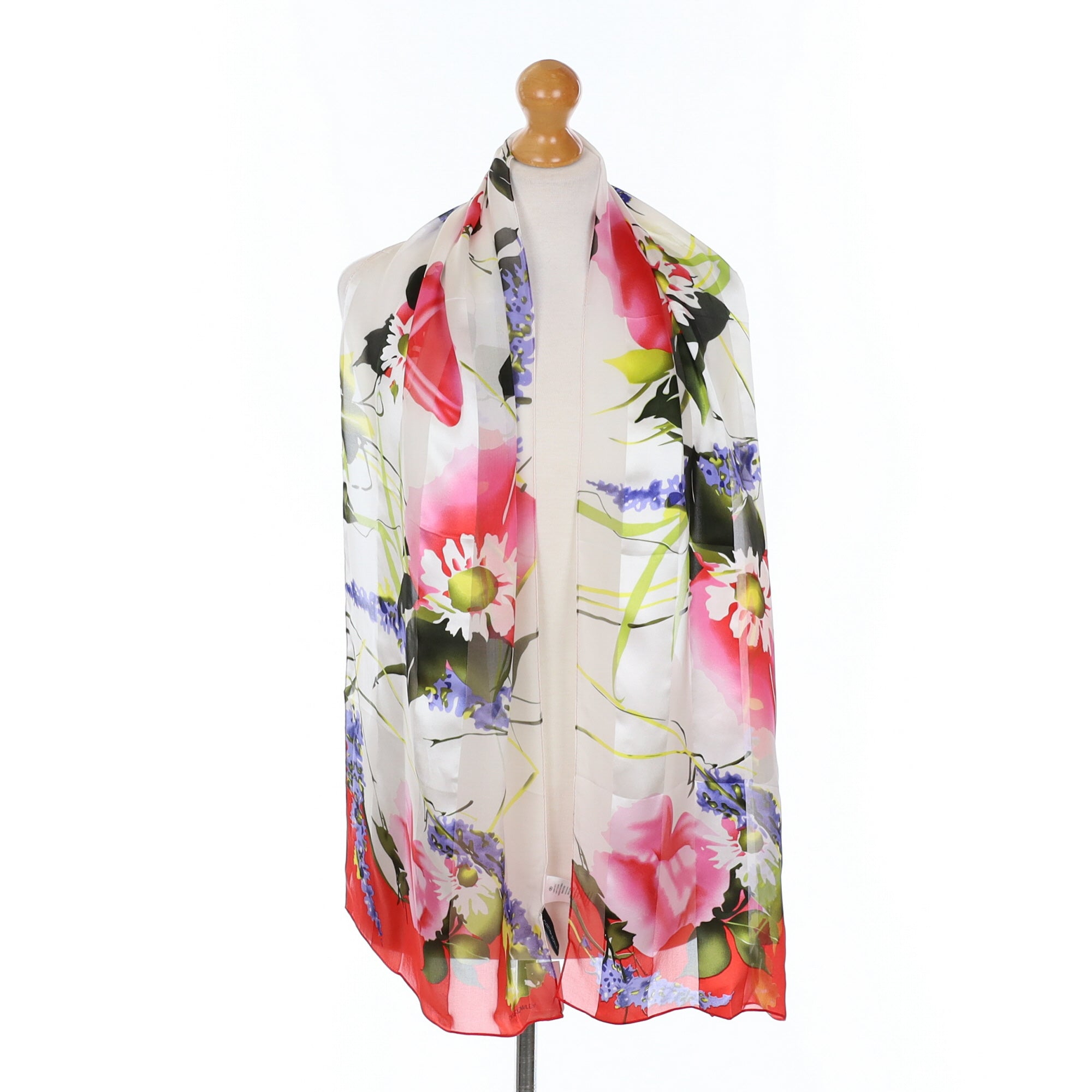 Brand New Cynthia Rowley Bright Floral Silk Scarf