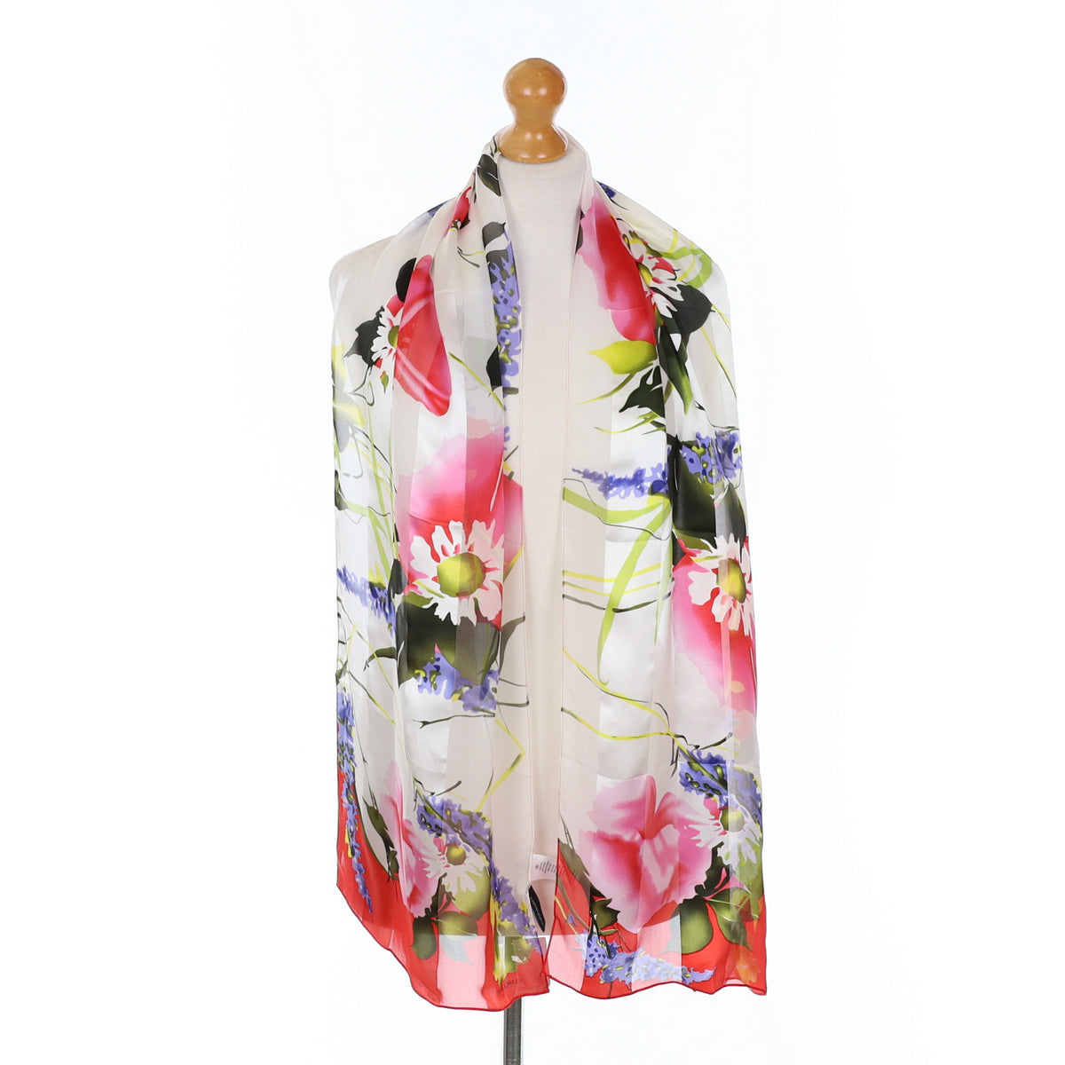 Brand New Cynthia Rowley Bright Floral Silk Scarf