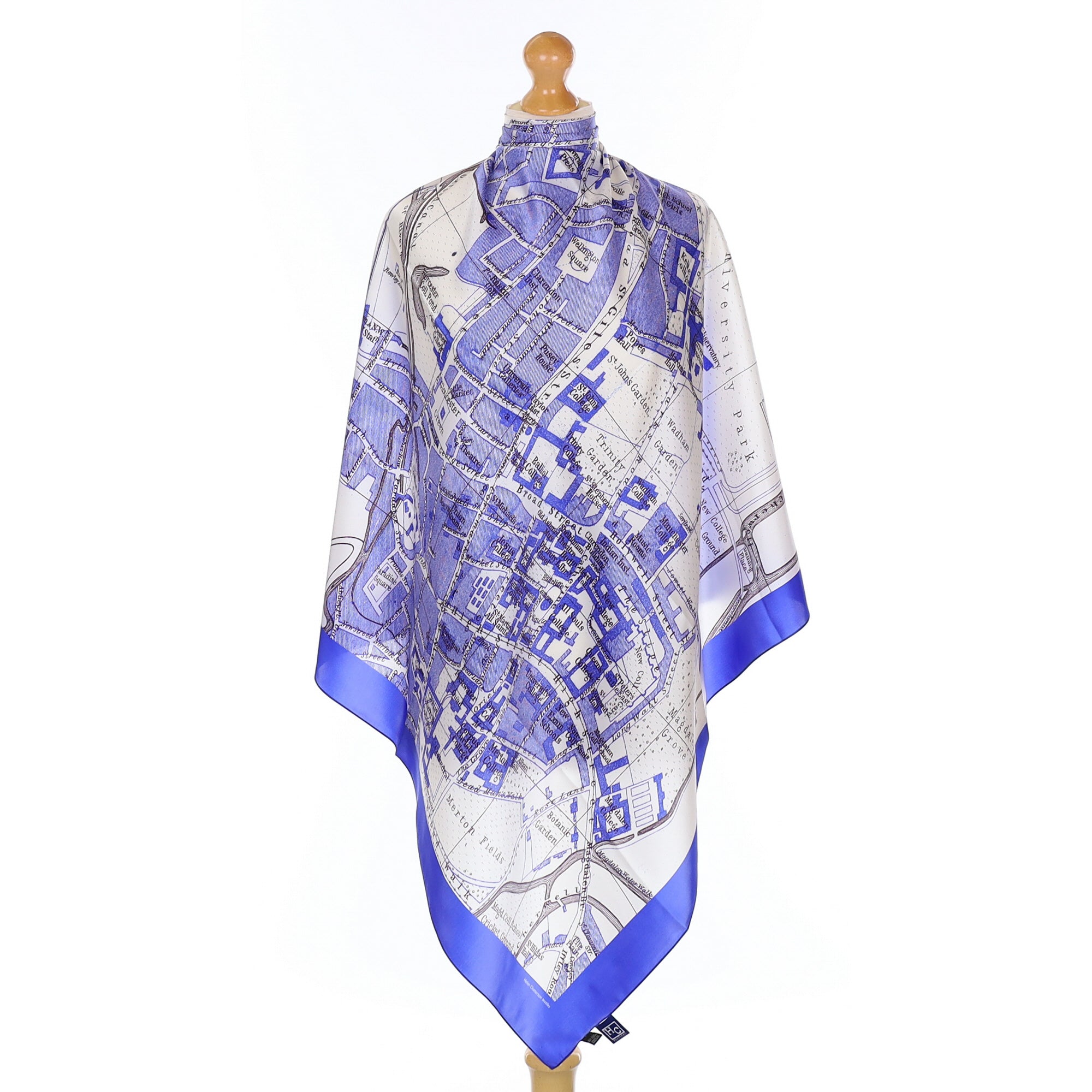 Brand New Helen Chatterton Oxford Map Silk Scarf
