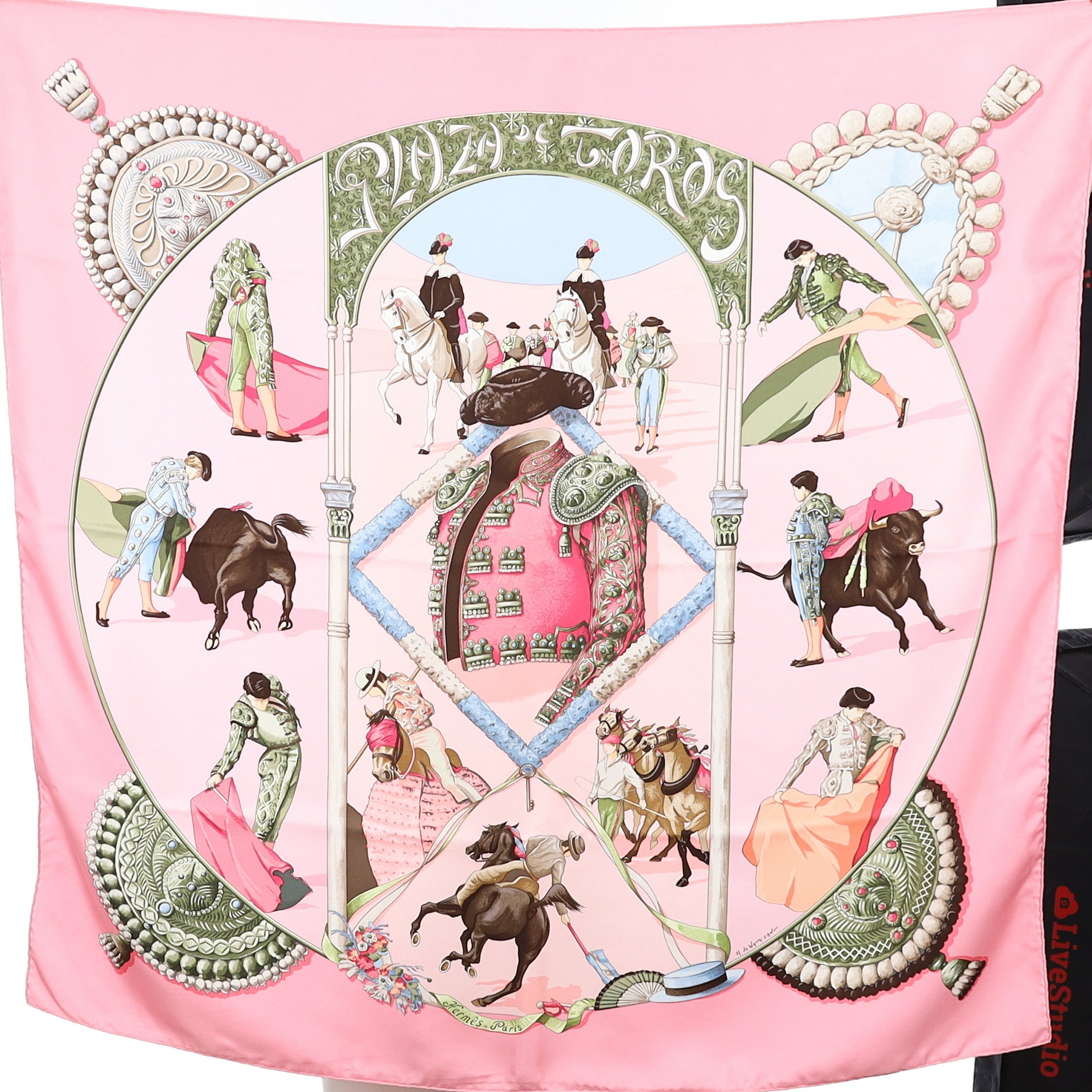 Hermès Plaza de Toros Silk Scarf Rare