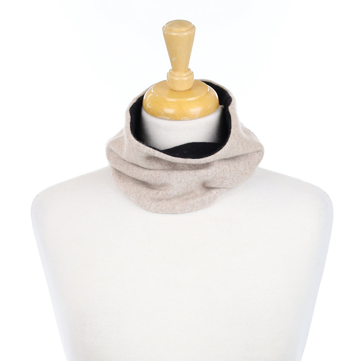 Oatmeal and Black Neck Warmer
