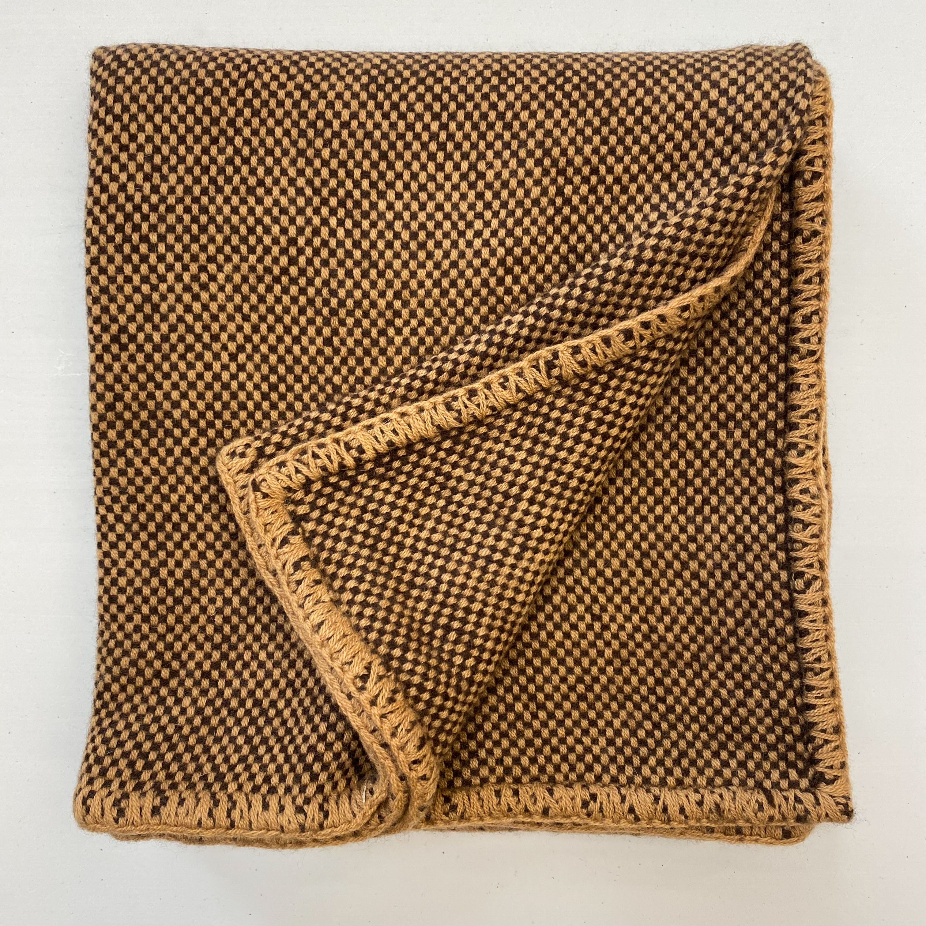 Chocolate and Toffee Cashmere Baby Blanket Small