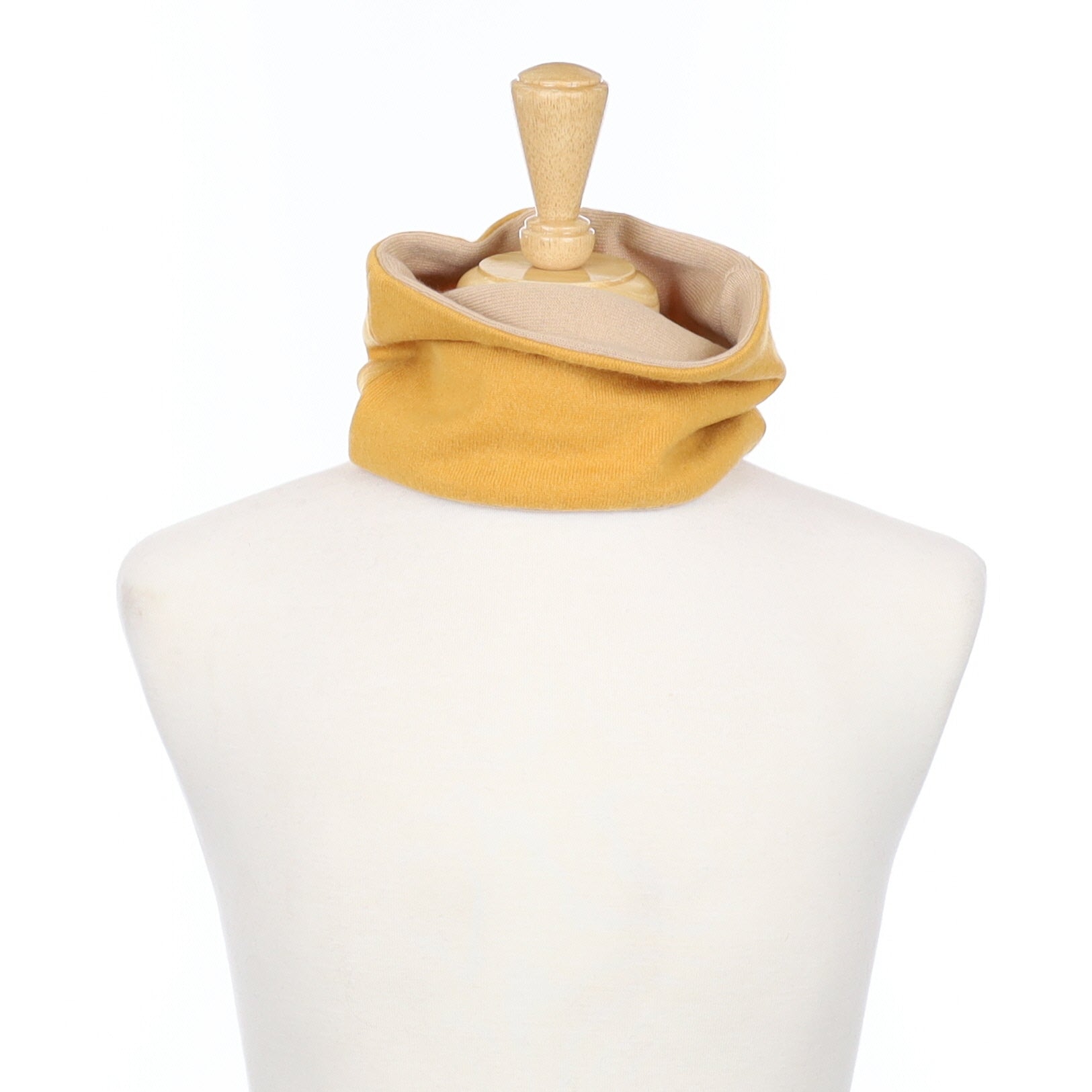 Marigold and Beige Neck Warmer