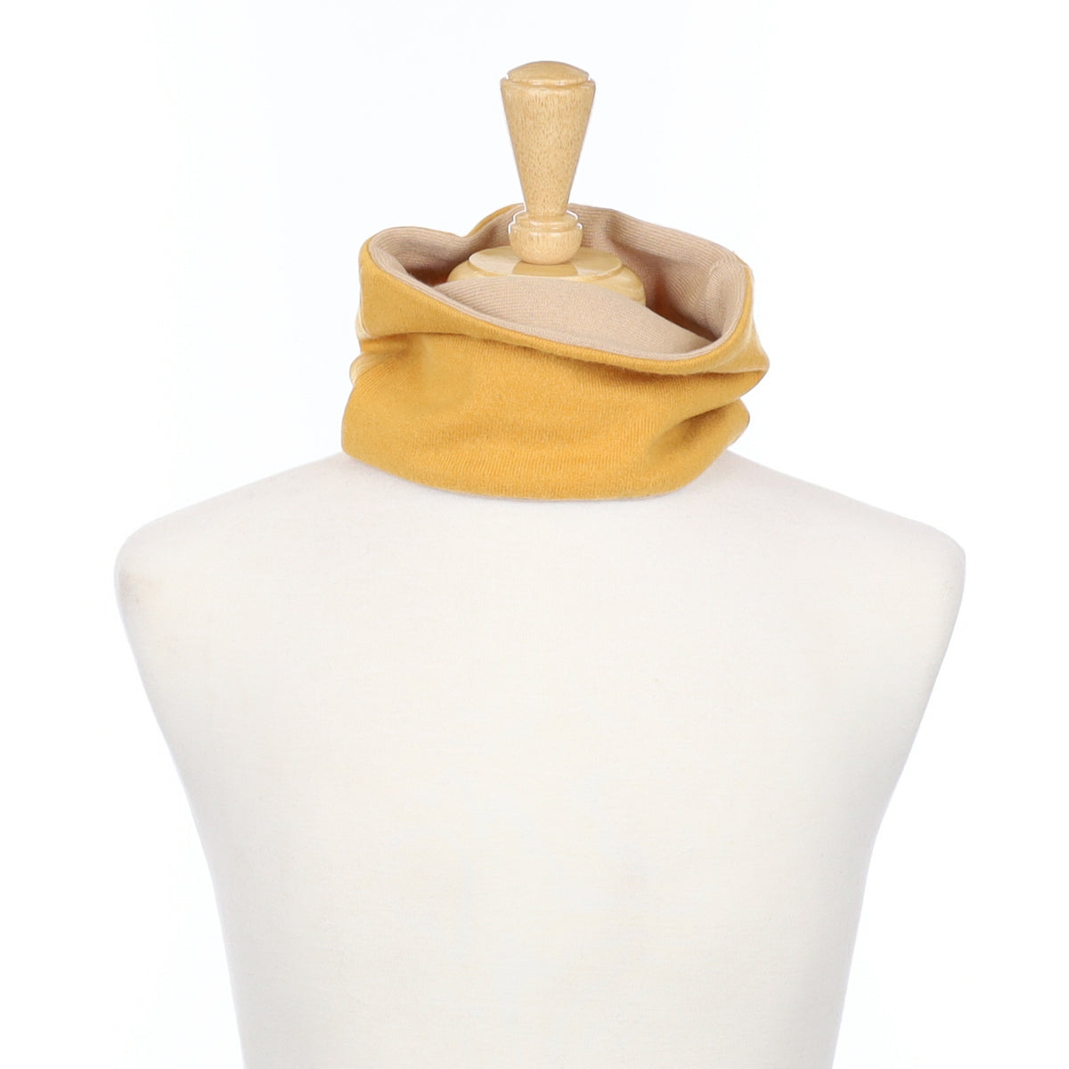 Marigold and Beige Neck Warmer