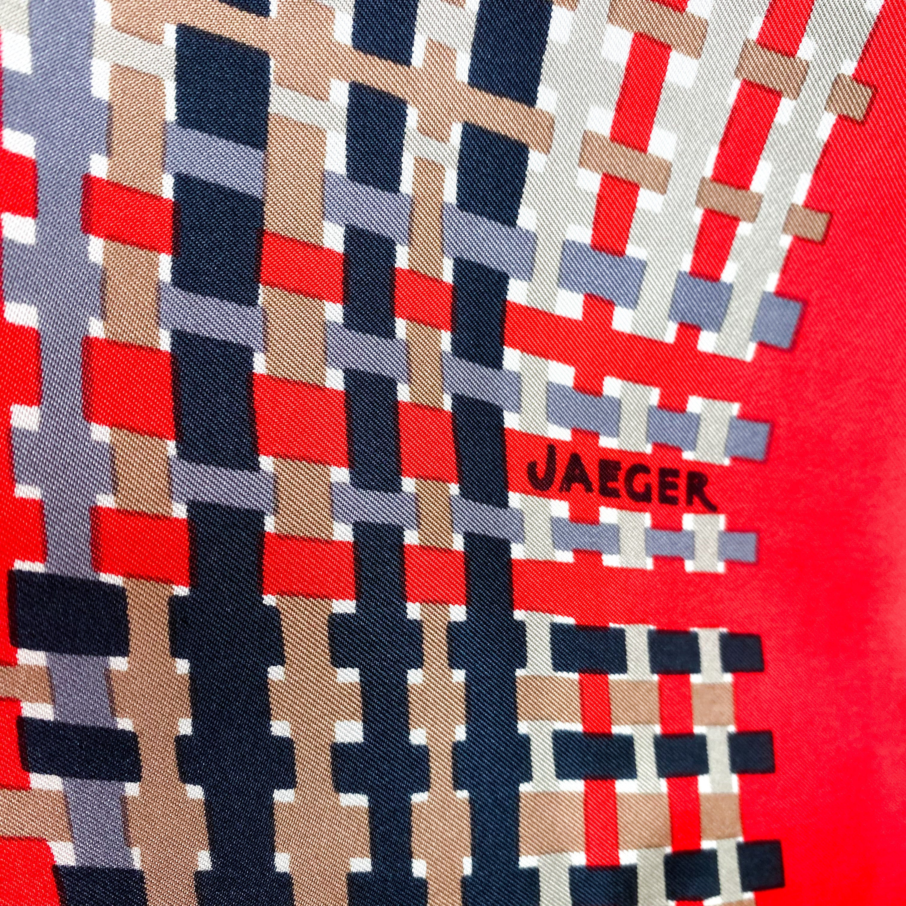 Immaculate Large Jaeger Silk Scarf