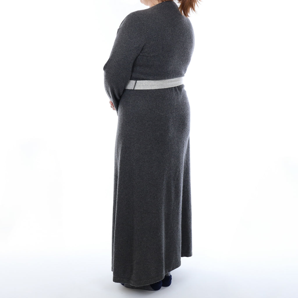 Slate Grey Cashmere Dressing Gown Large