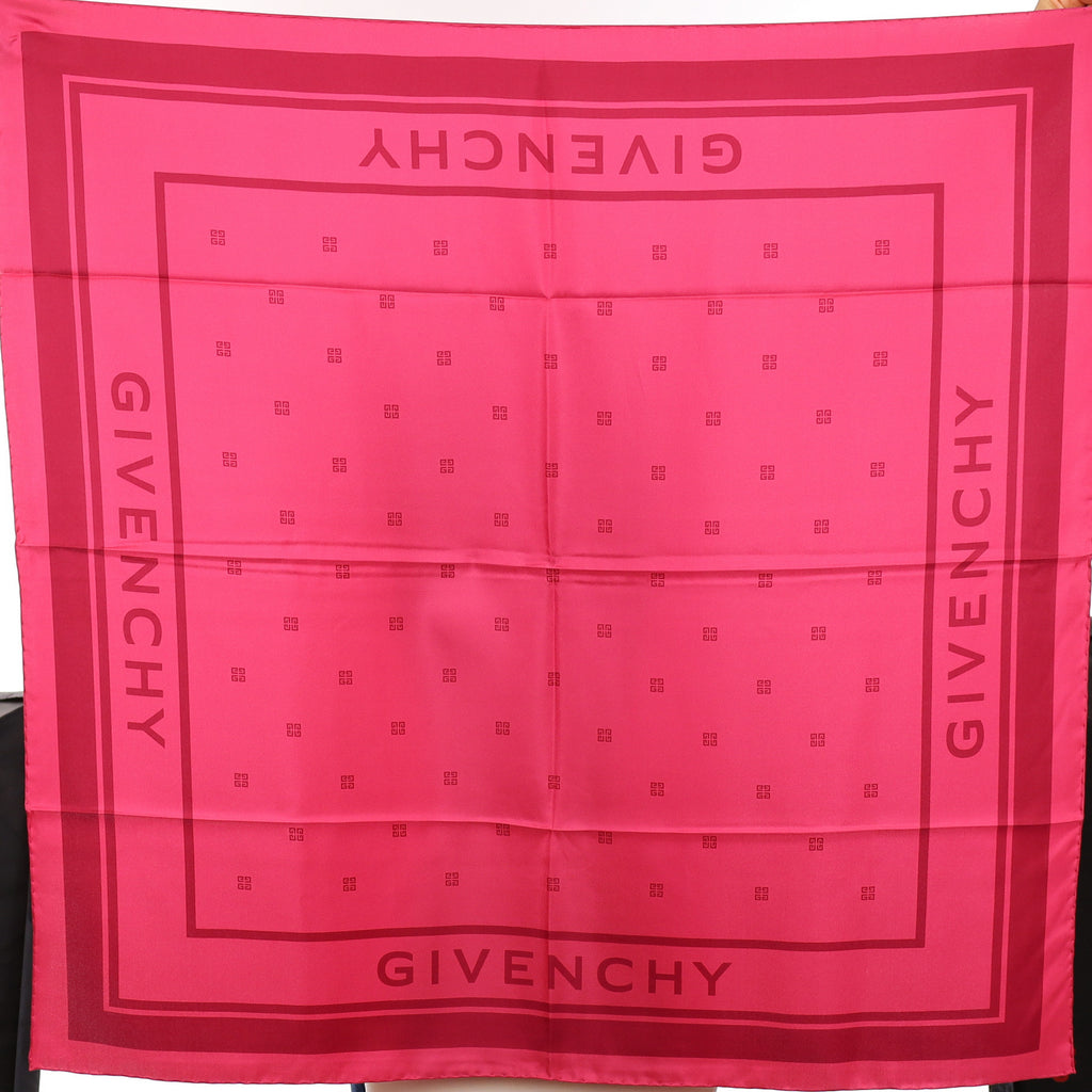 Brand New Givenchy Cherry Pink Silk Scarf