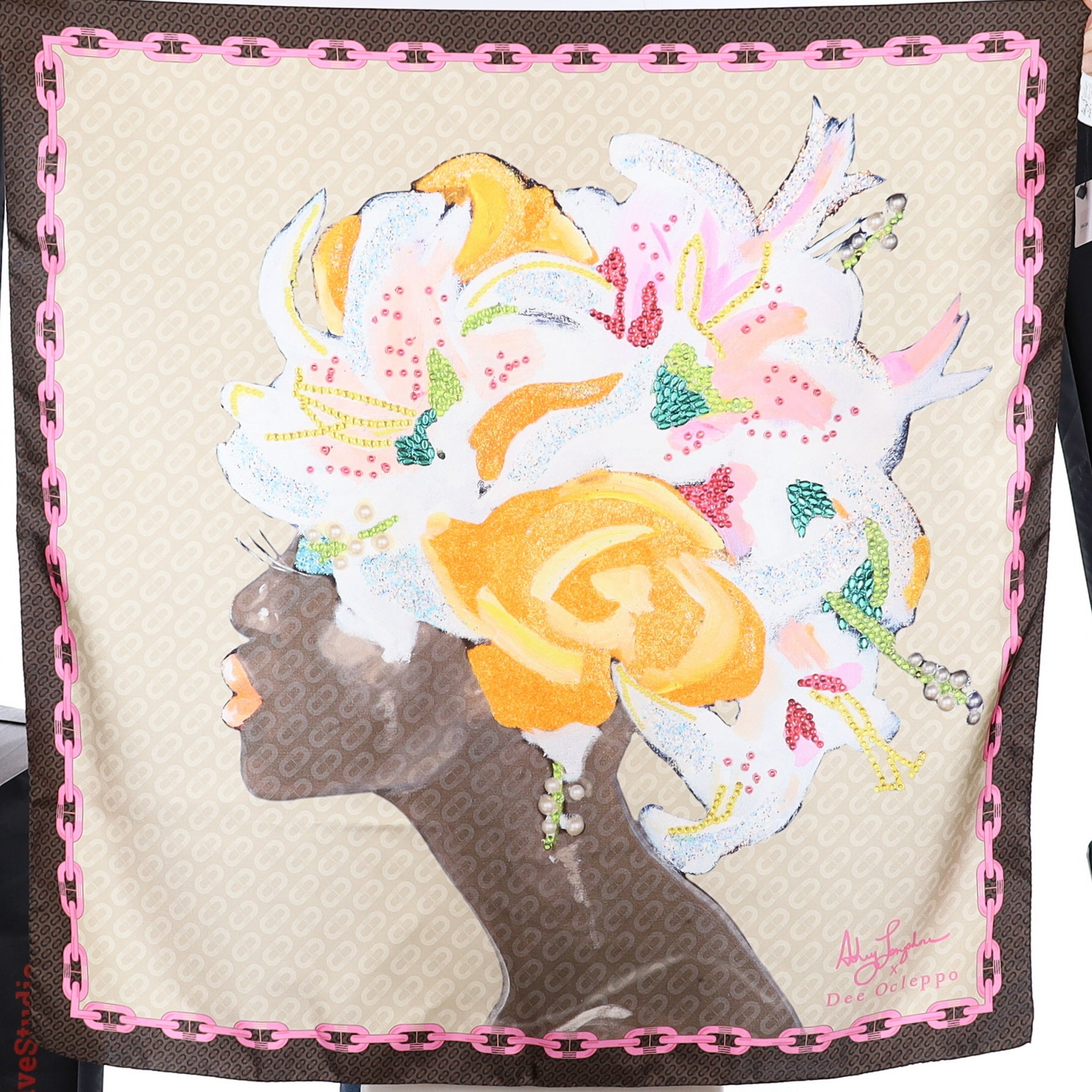 Brand New Boxed Dee Ocleppo Silk Scarf