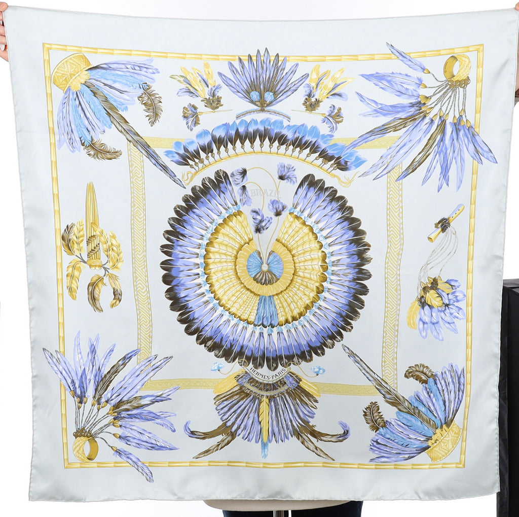 Brand New Boxed Hermès Brazil Silk Scarf